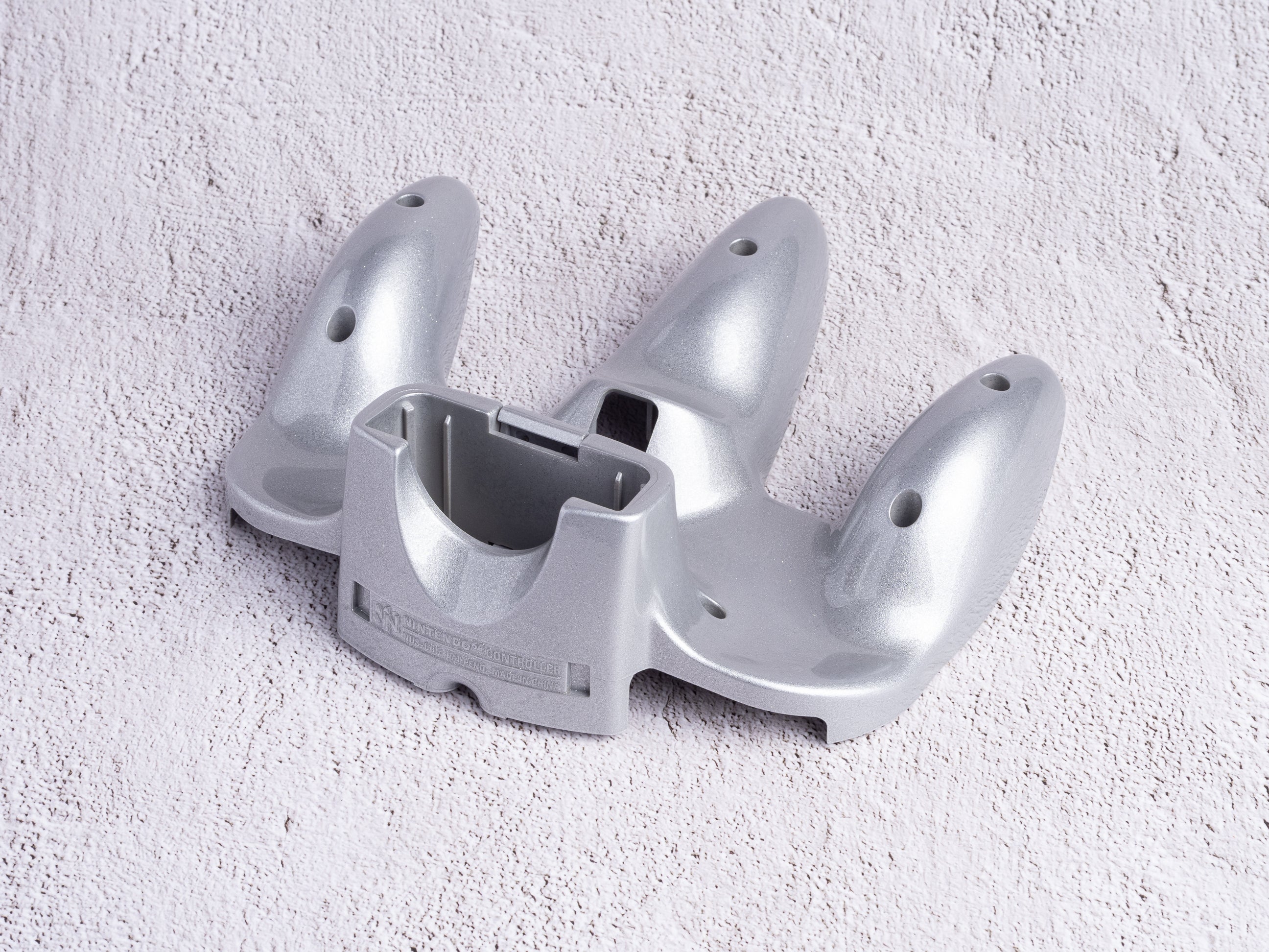 Silver Sparkle (Glossy) - Bottom Shell Only - Custom Painted Nintendo 64 Controller Shells