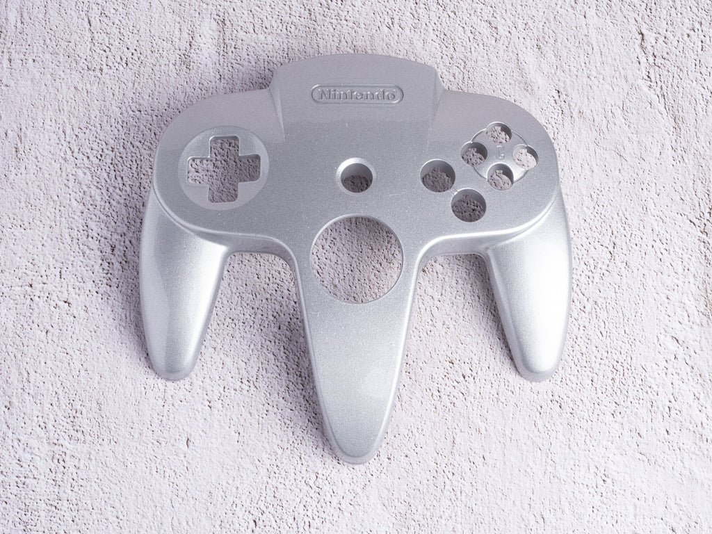 Silver Sparkle (Glossy) - Top Shell Only - Custom Painted Nintendo 64 Controller Shells