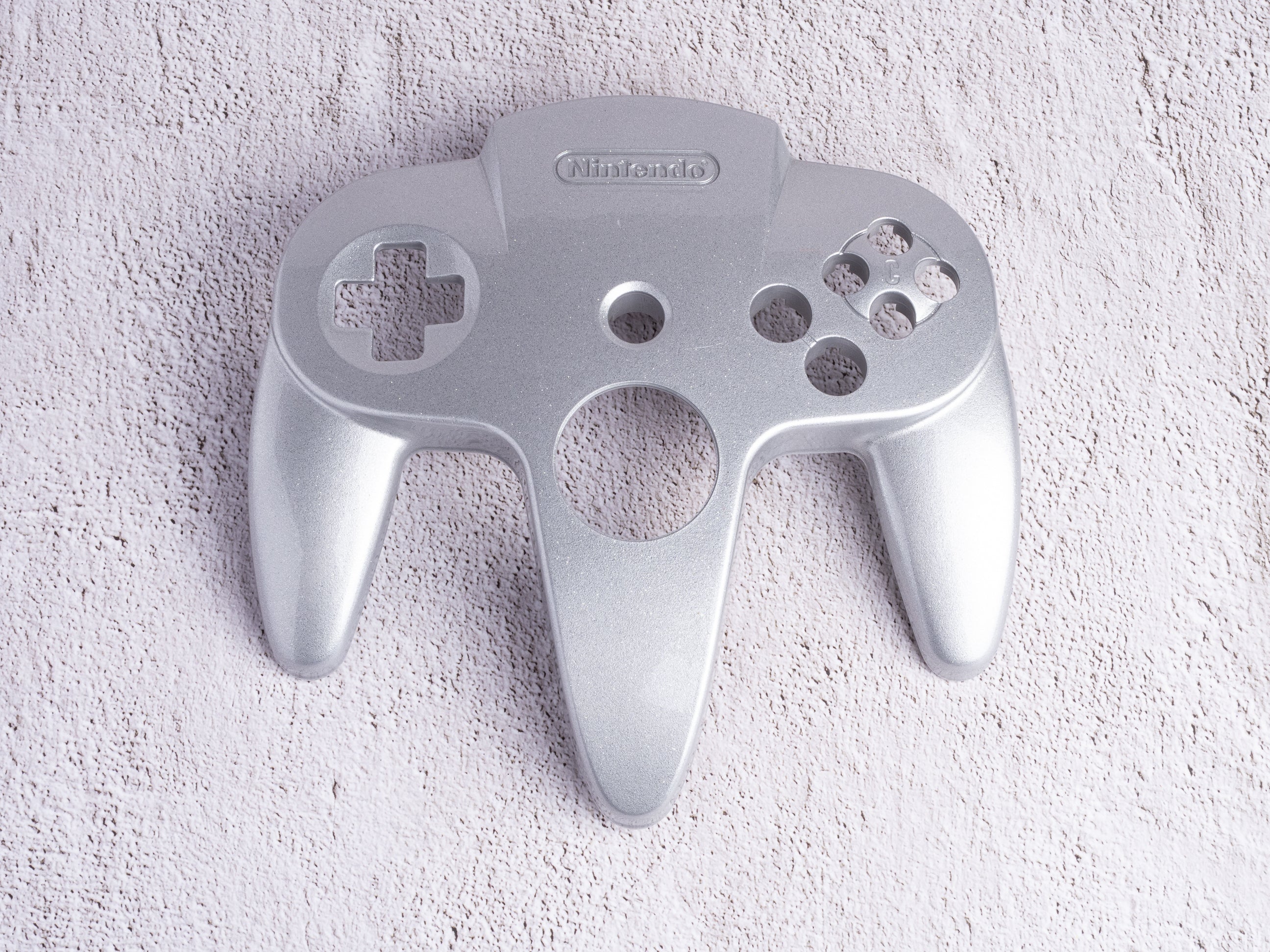 Silver Sparkle (Glossy) - Top Shell Only - Custom Painted Nintendo 64 Controller Shells