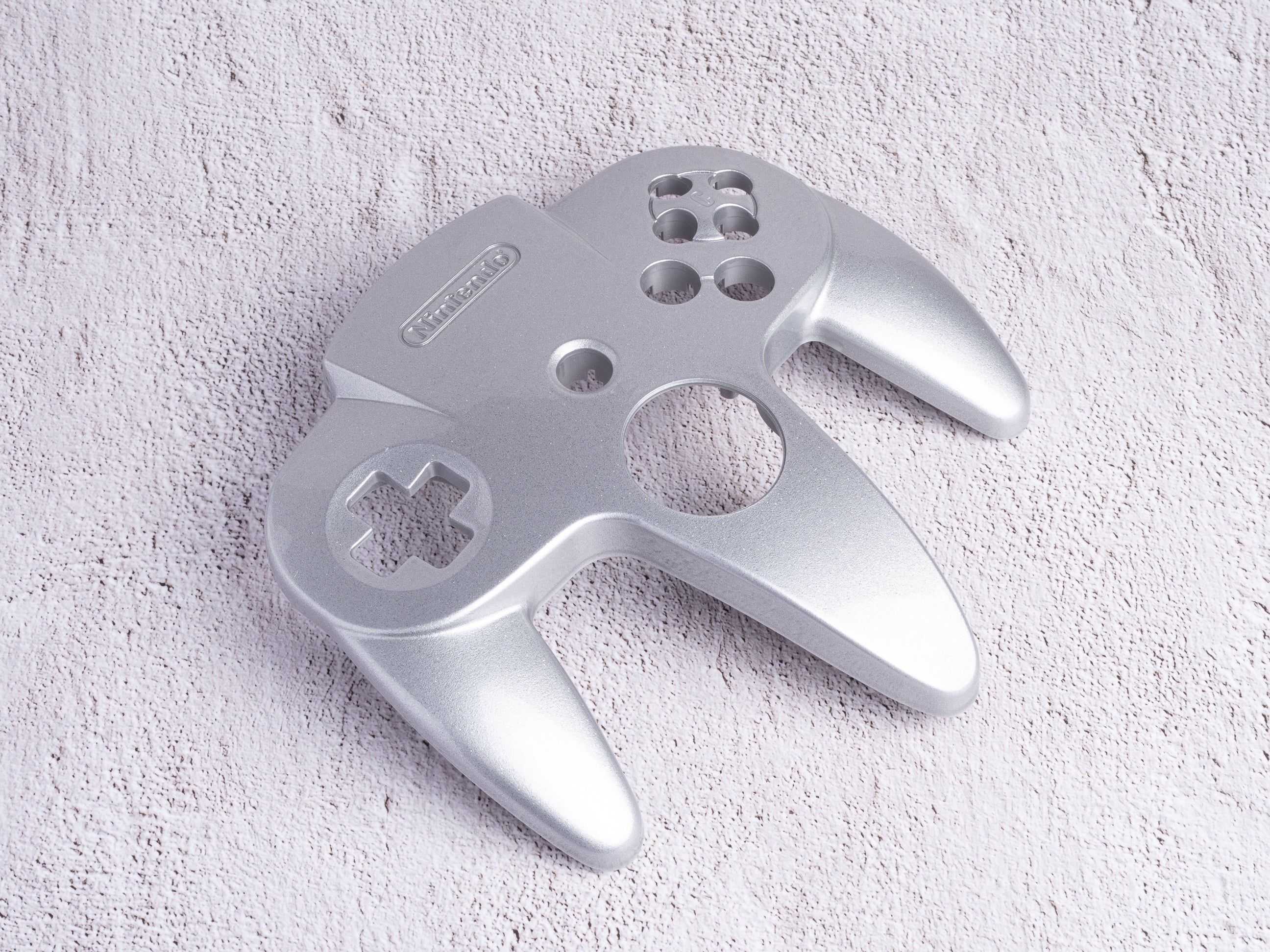 Silver Sparkle (Glossy) - Top Shell Only - Custom Painted Nintendo 64 Controller Shells