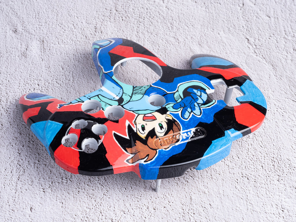 Megaman Legends - TOP SHELL ONLY - Custom Painted Nintendo 64 Controller Shells