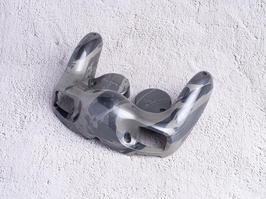 GameCube Bottom Shell - Silver Marble (Glossy)