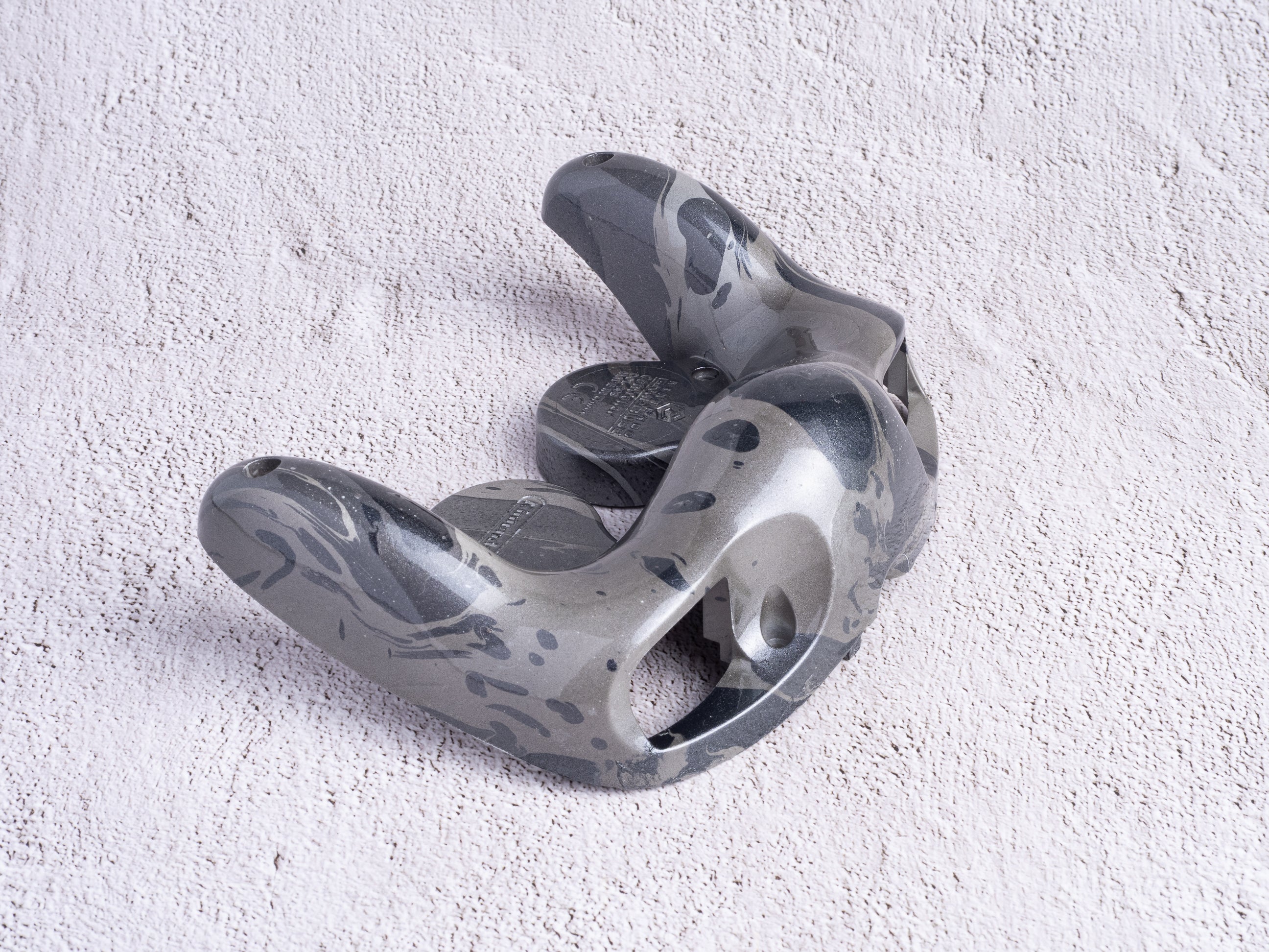 GameCube Bottom Shell - Silver Marble (Glossy)