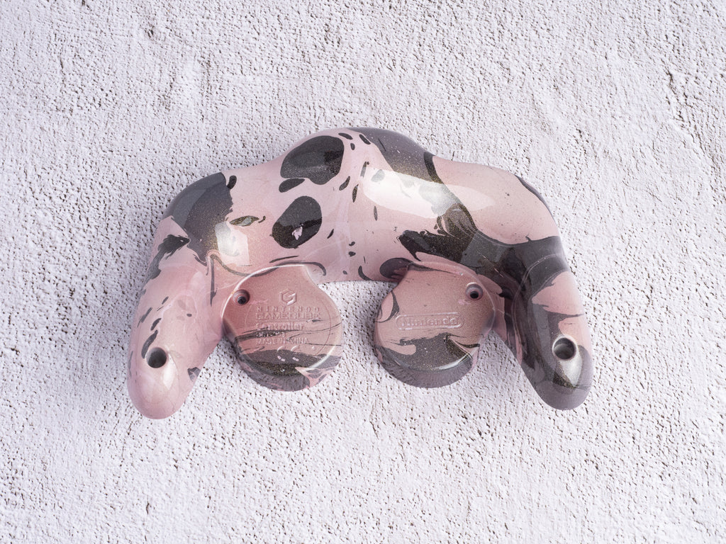 GameCube Bottom Shell - Coffee Marble (Glossy)