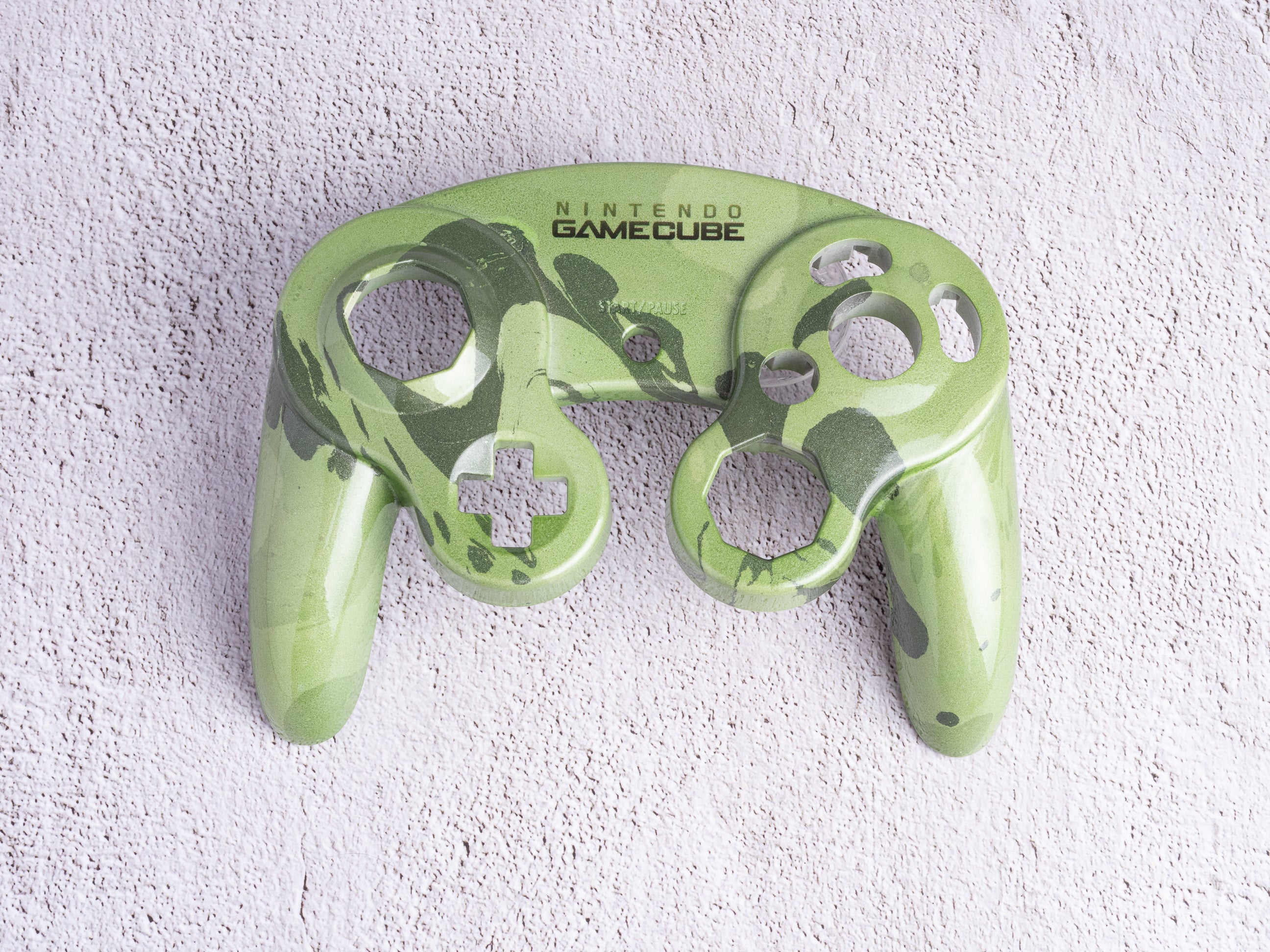 GameCube Top Shell - Green Marble (Glossy)