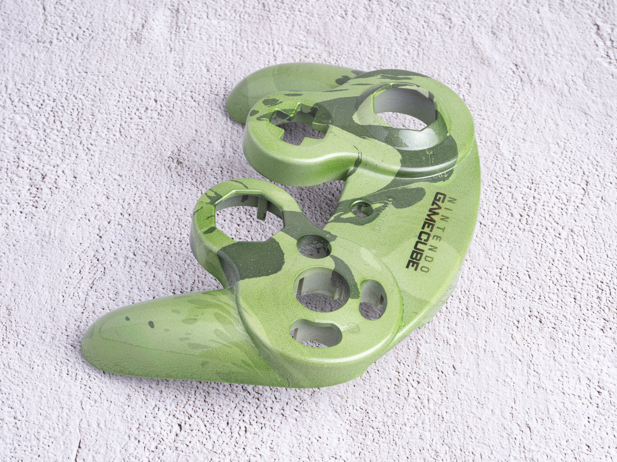 GameCube Top Shell - Green Marble (Glossy)