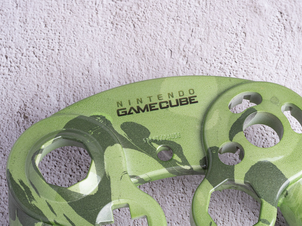 GameCube Top Shell - Green Marble (Glossy)