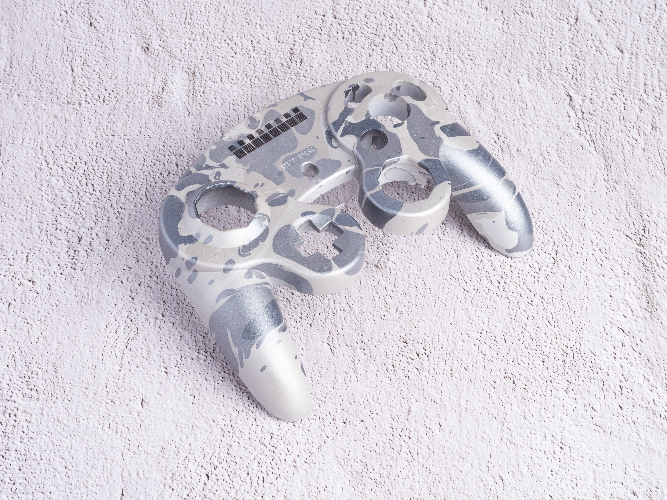 GameCube Top Shell - Grey Marble (Matte)