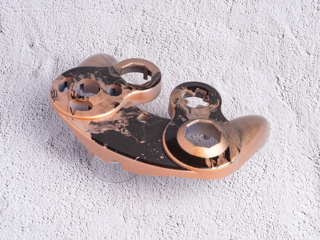 GameCube Top Shell - Bronze Marble (Glossy)