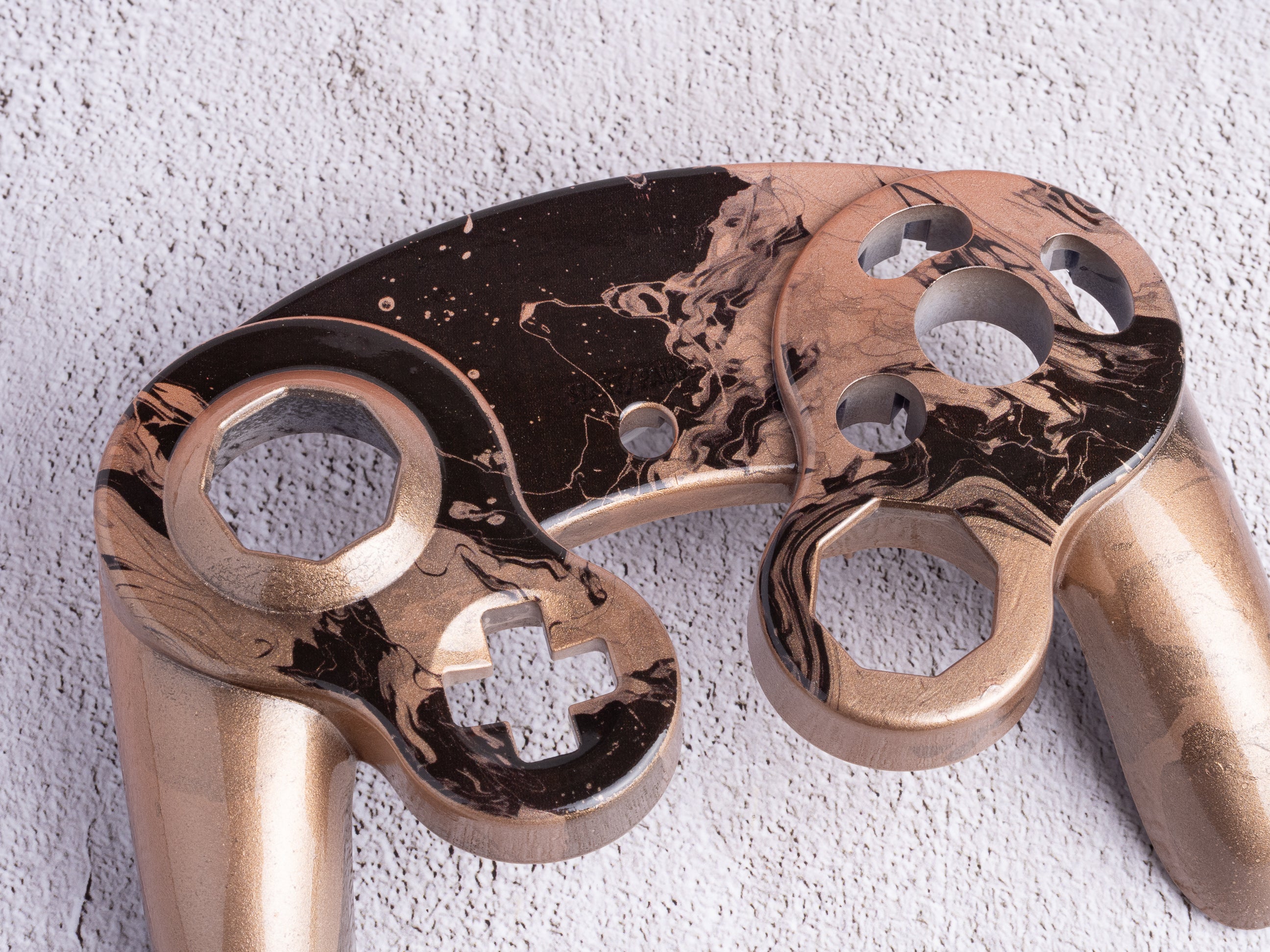 GameCube Top Shell - Bronze Marble (Glossy)