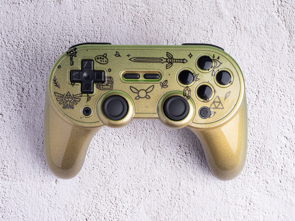 8BitDo SN30 Pro+ Controller - Custom Painted - The Legend of Zelda