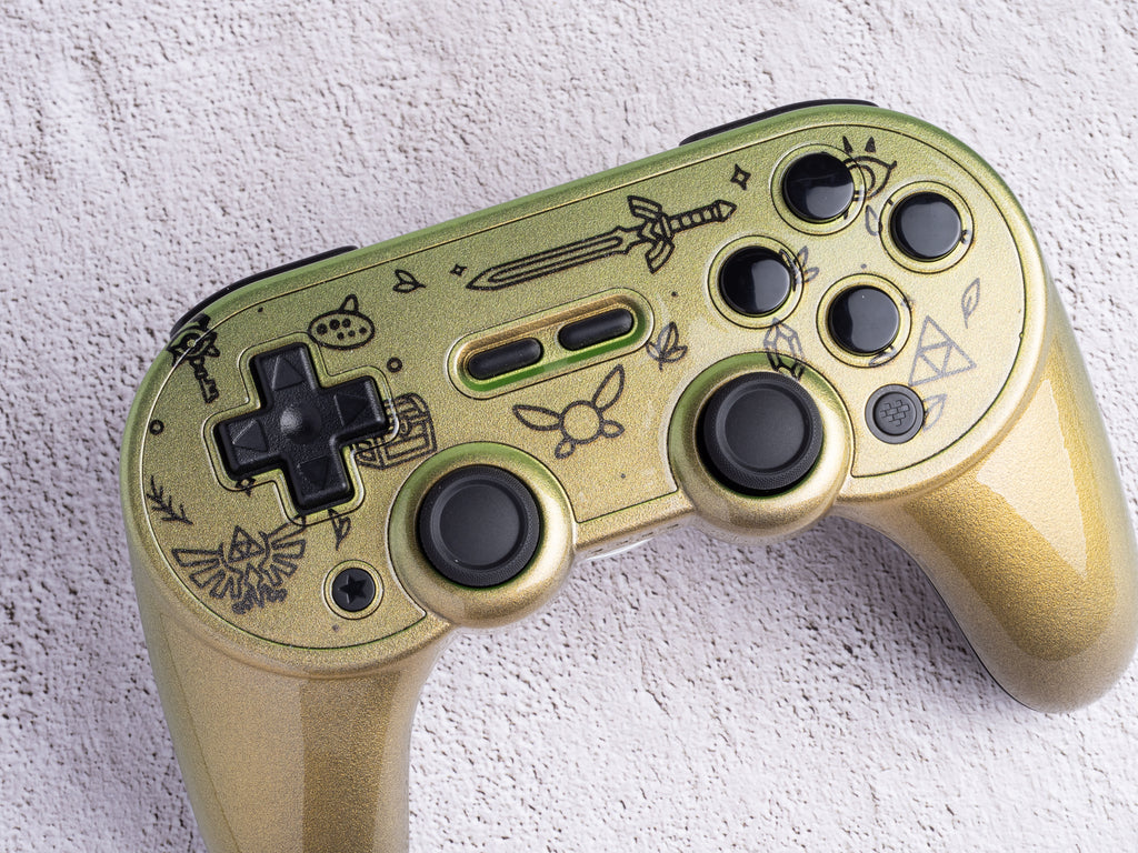 8BitDo SN30 Pro+ Controller - Custom Painted - The Legend of Zelda