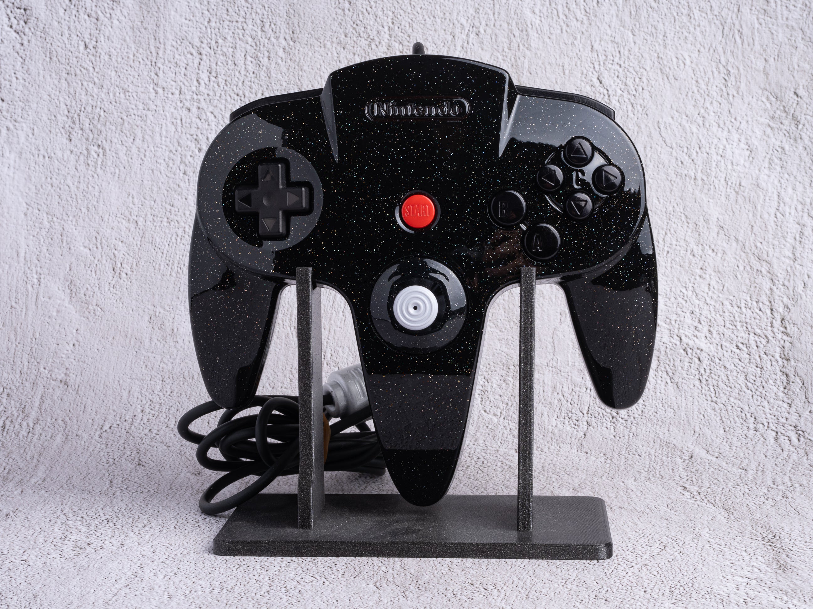 Galaxy Black x White - Custom Painted Nintendo 64 Controller