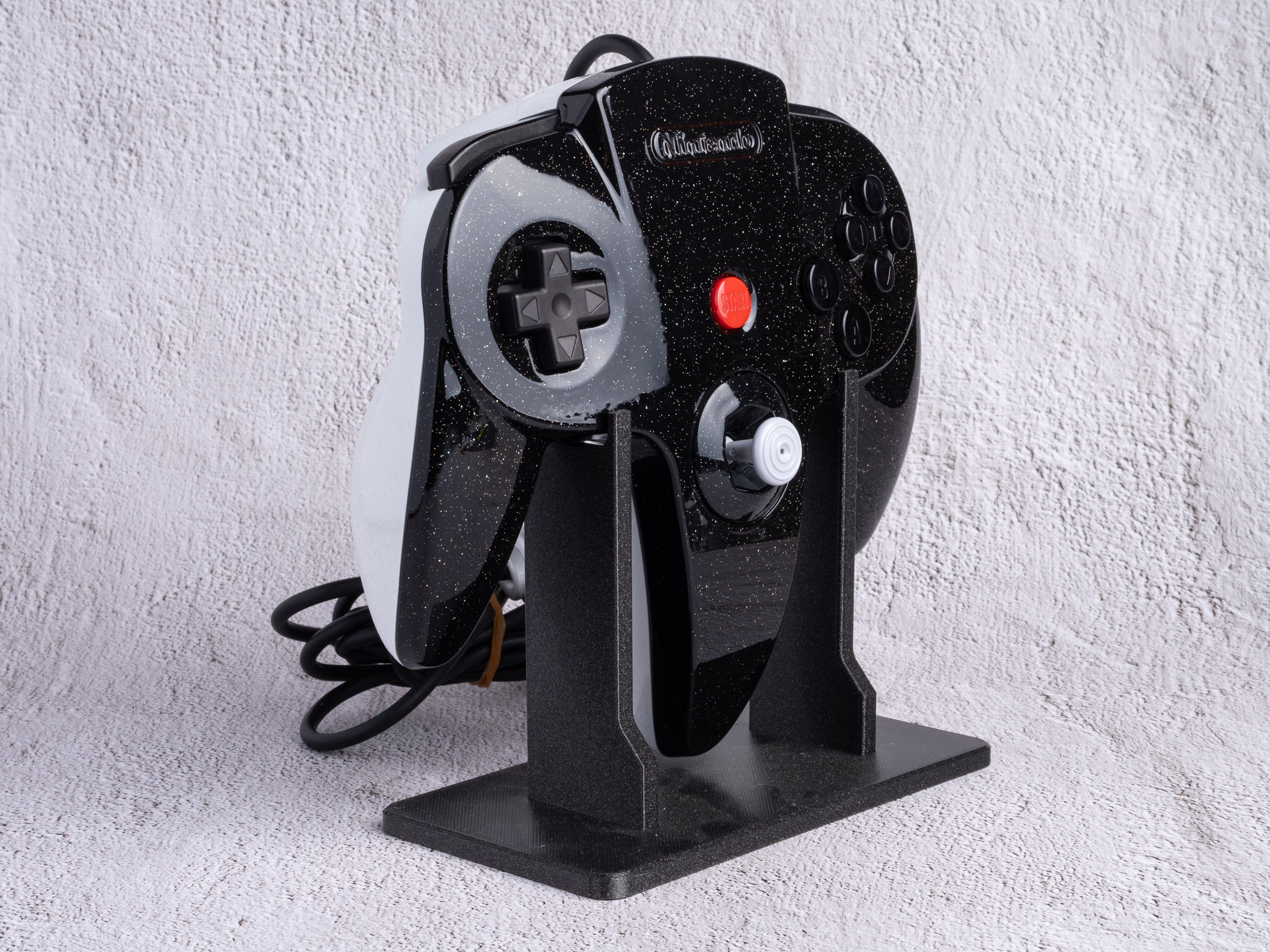 Galaxy Black x White - Custom Painted Nintendo 64 Controller