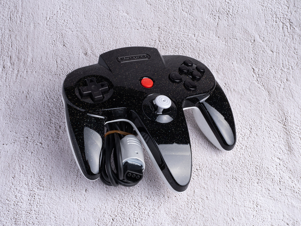 Galaxy Black x White - Custom Painted Nintendo 64 Controller
