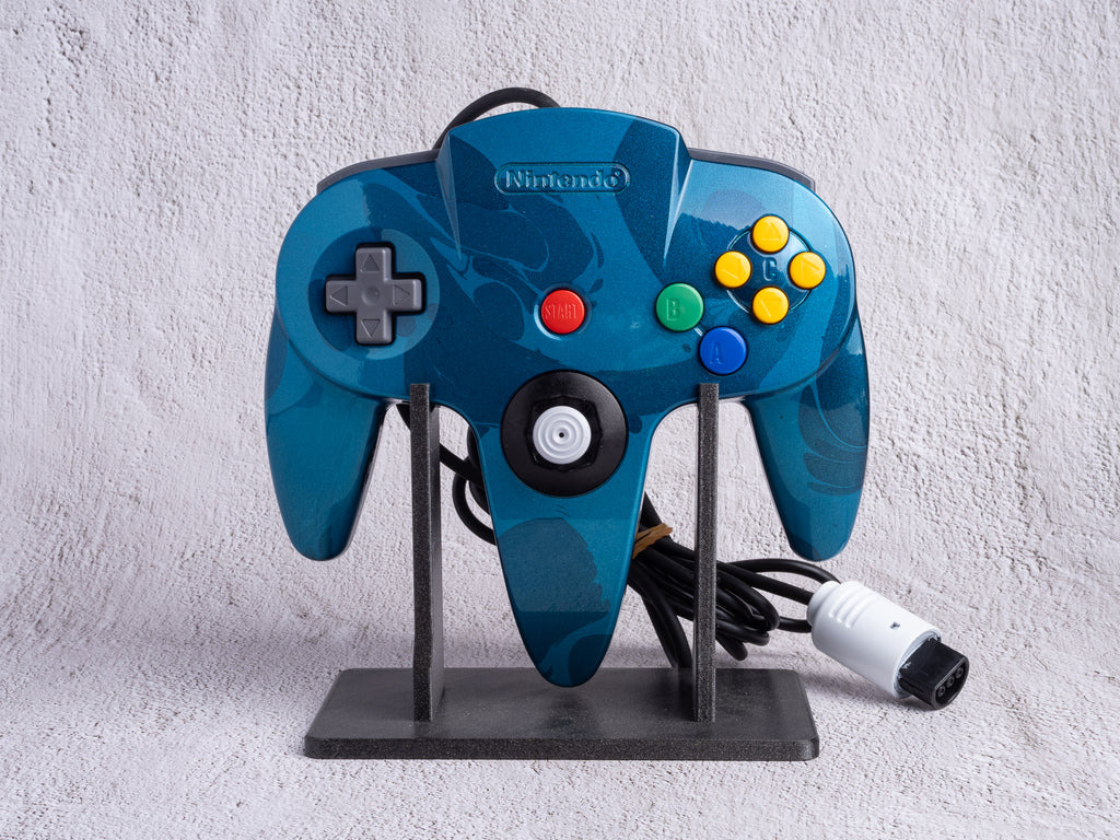Marble Blue x White - Custom Painted Nintendo 64 Controller