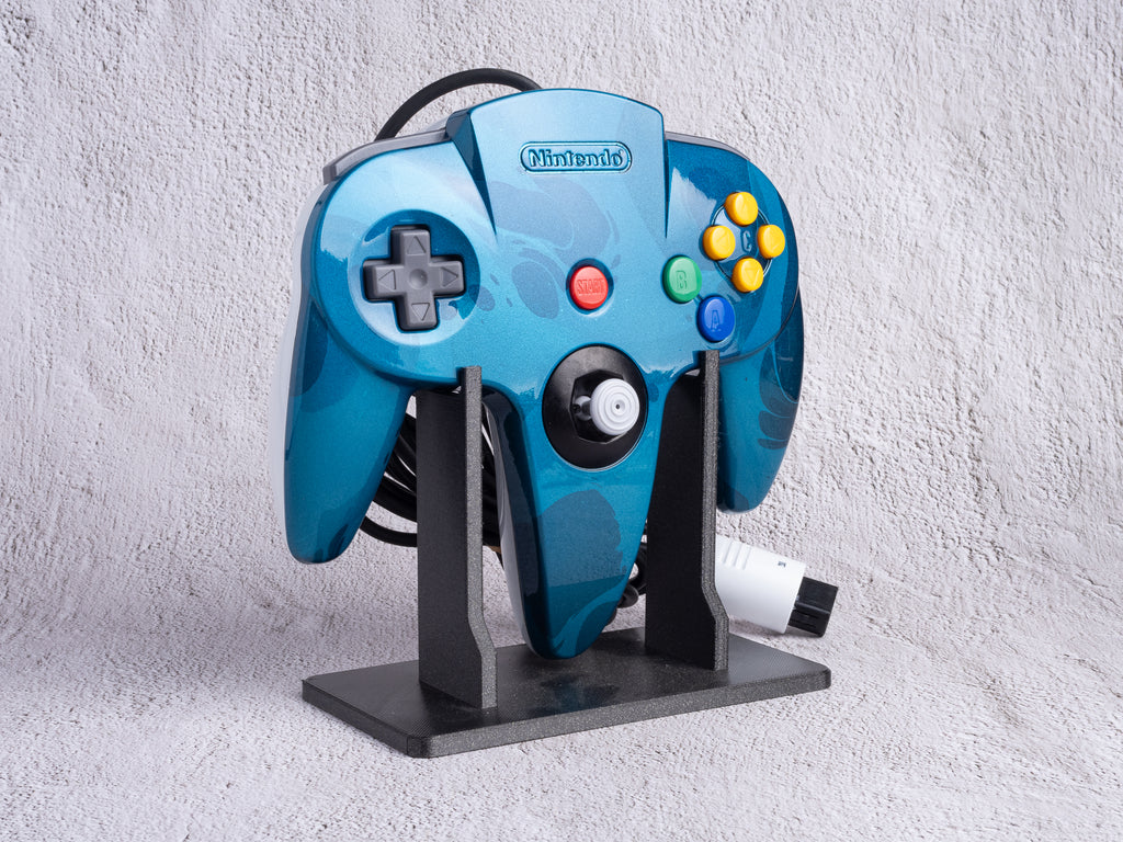 Marble Blue x White - Custom Painted Nintendo 64 Controller