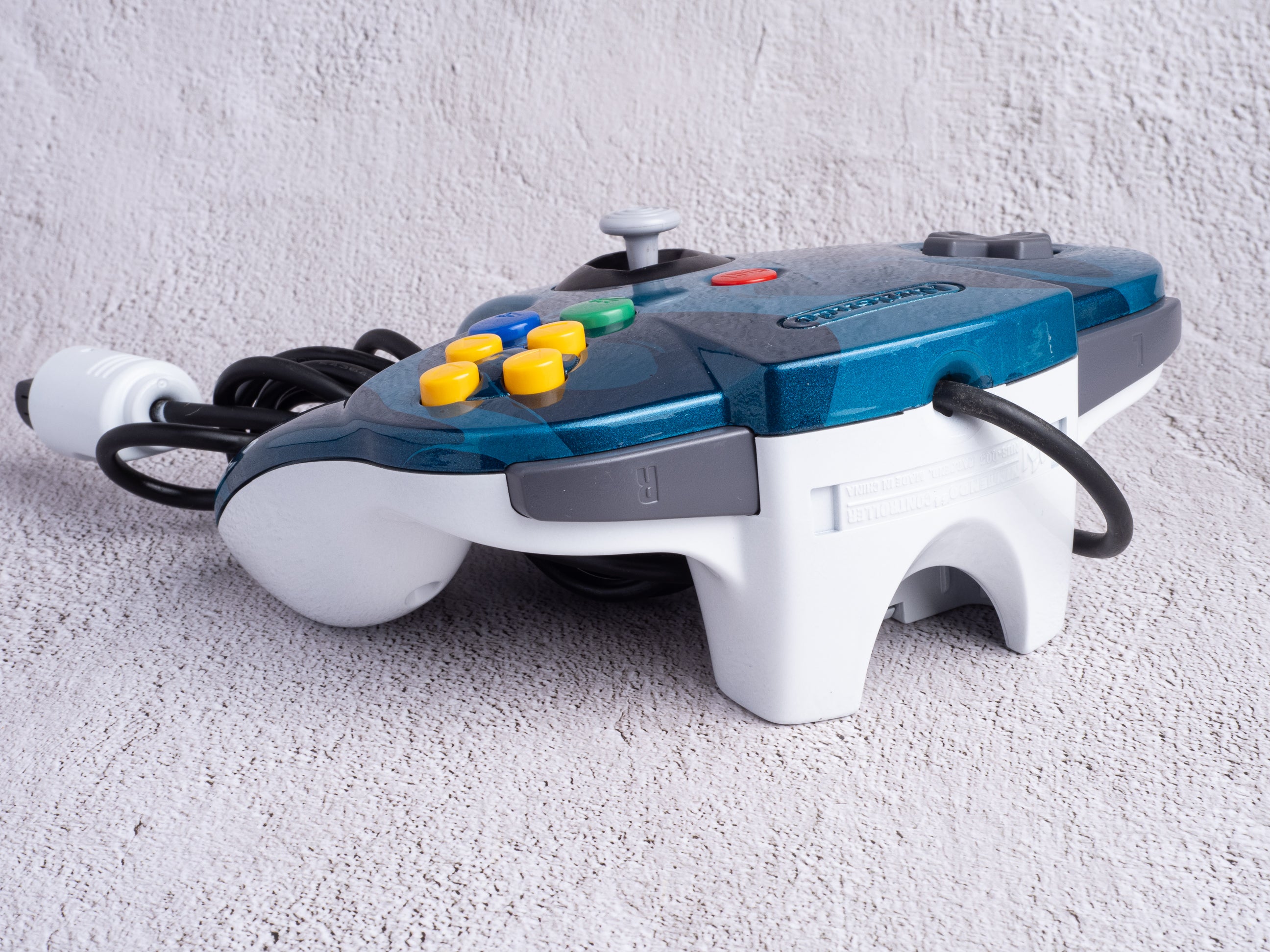 Marble Blue x White - Custom Painted Nintendo 64 Controller