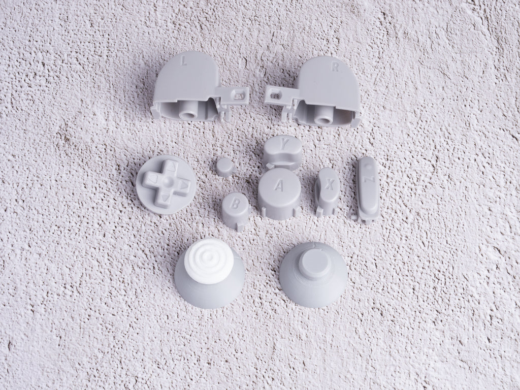 Grey GameCube Controller Buttons Set (third party)