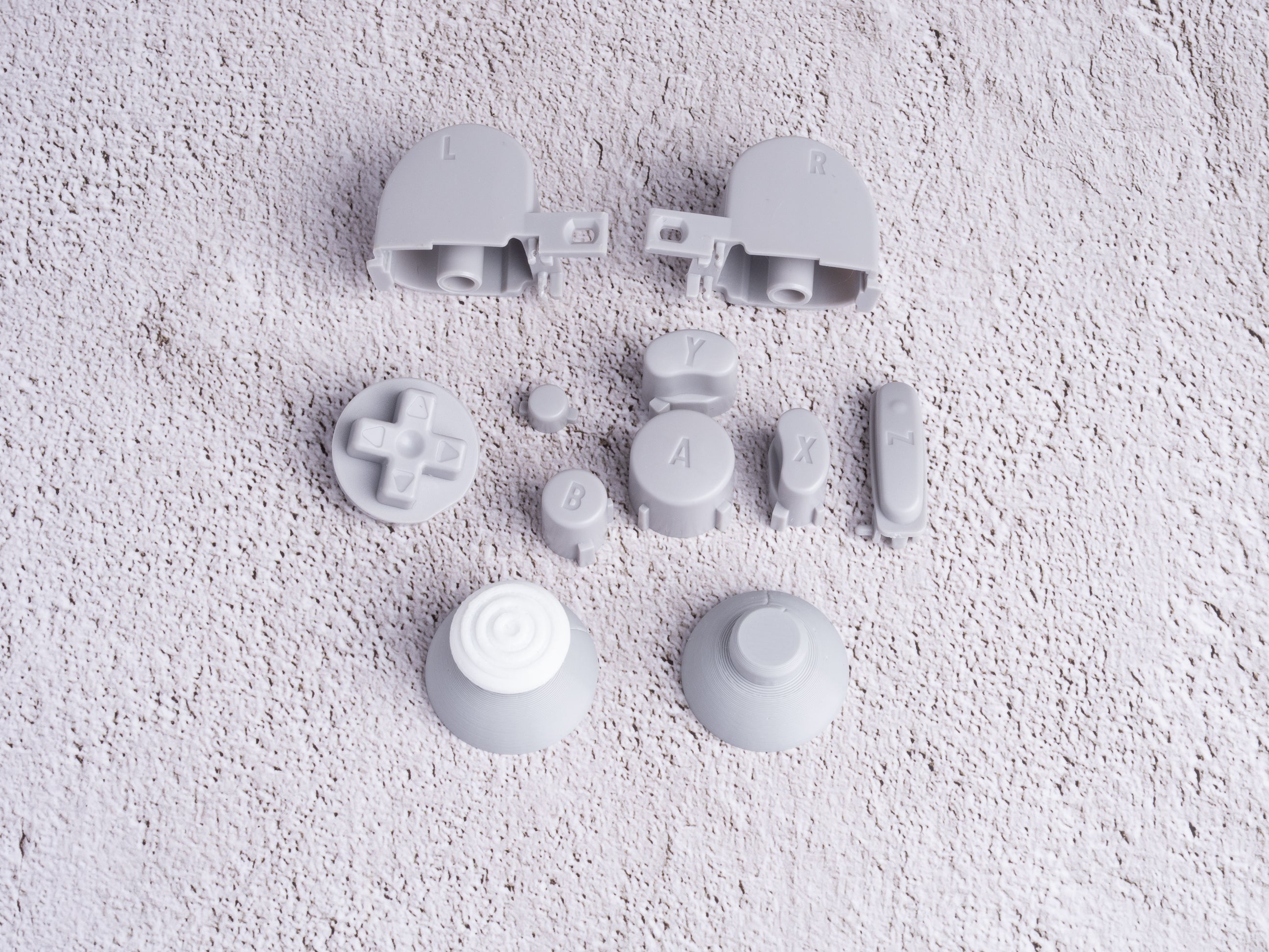 Grey GameCube Controller Buttons Set (third party)