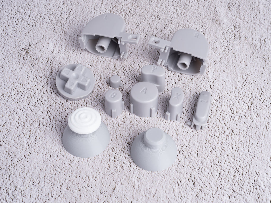 Grey GameCube Controller Buttons Set (third party)
