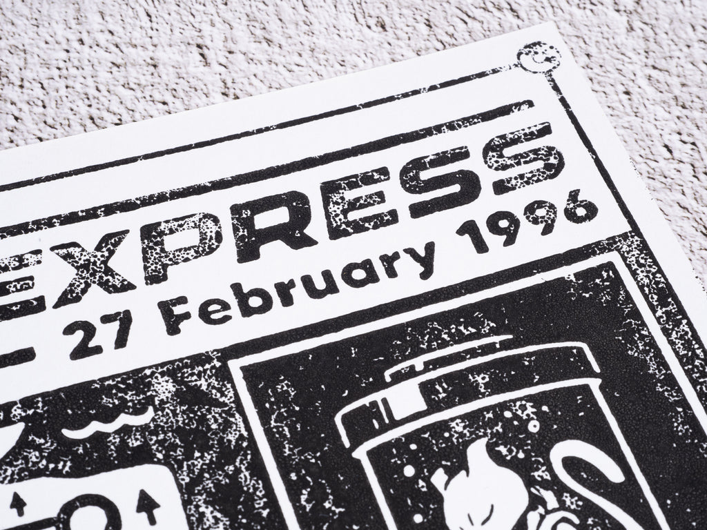 Kanto Express / Pokémon - Handmade A3 / A4 Block Print - Open Edition