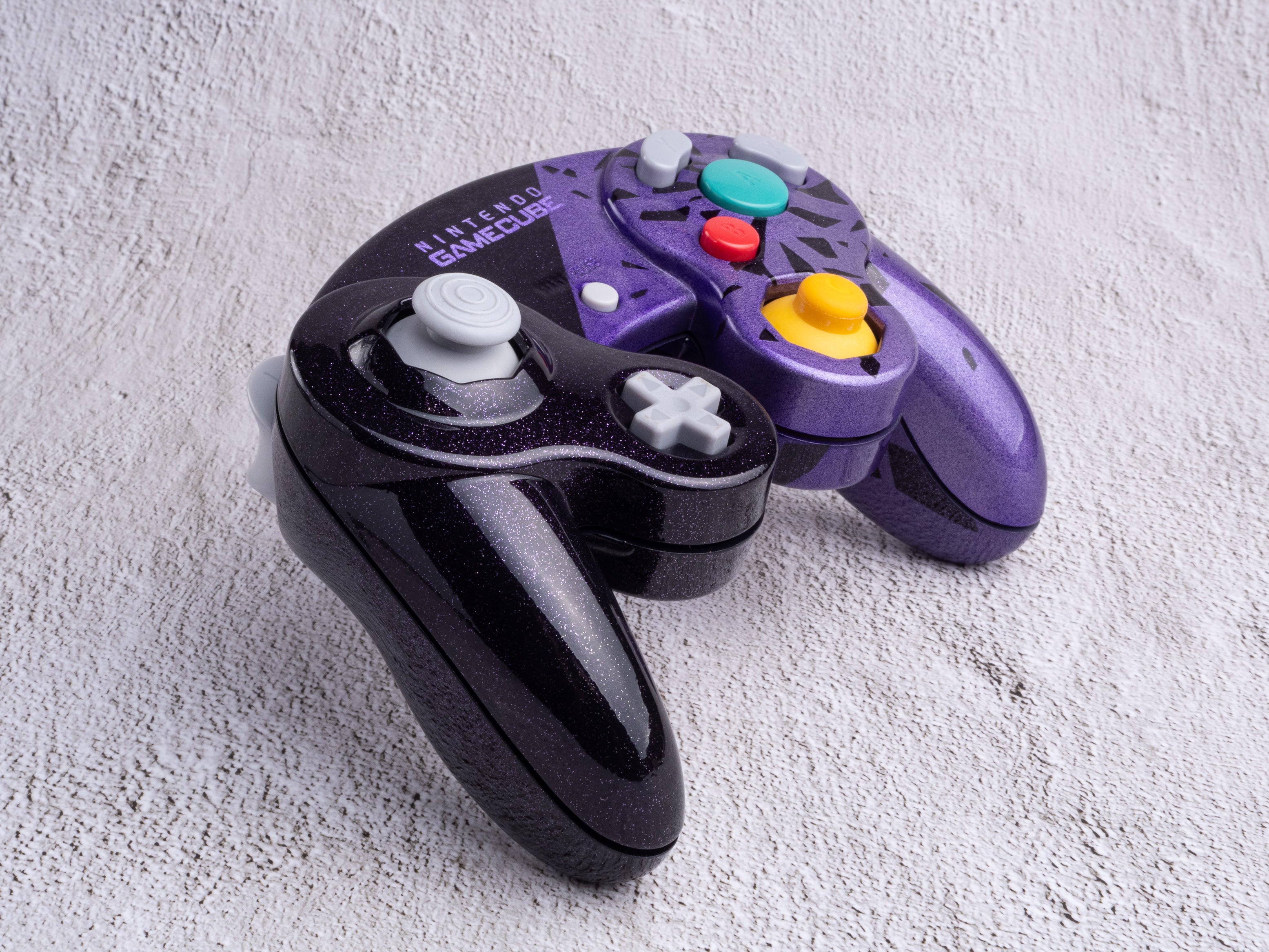 Purple Shatter - Custom Painted GameCube Controller