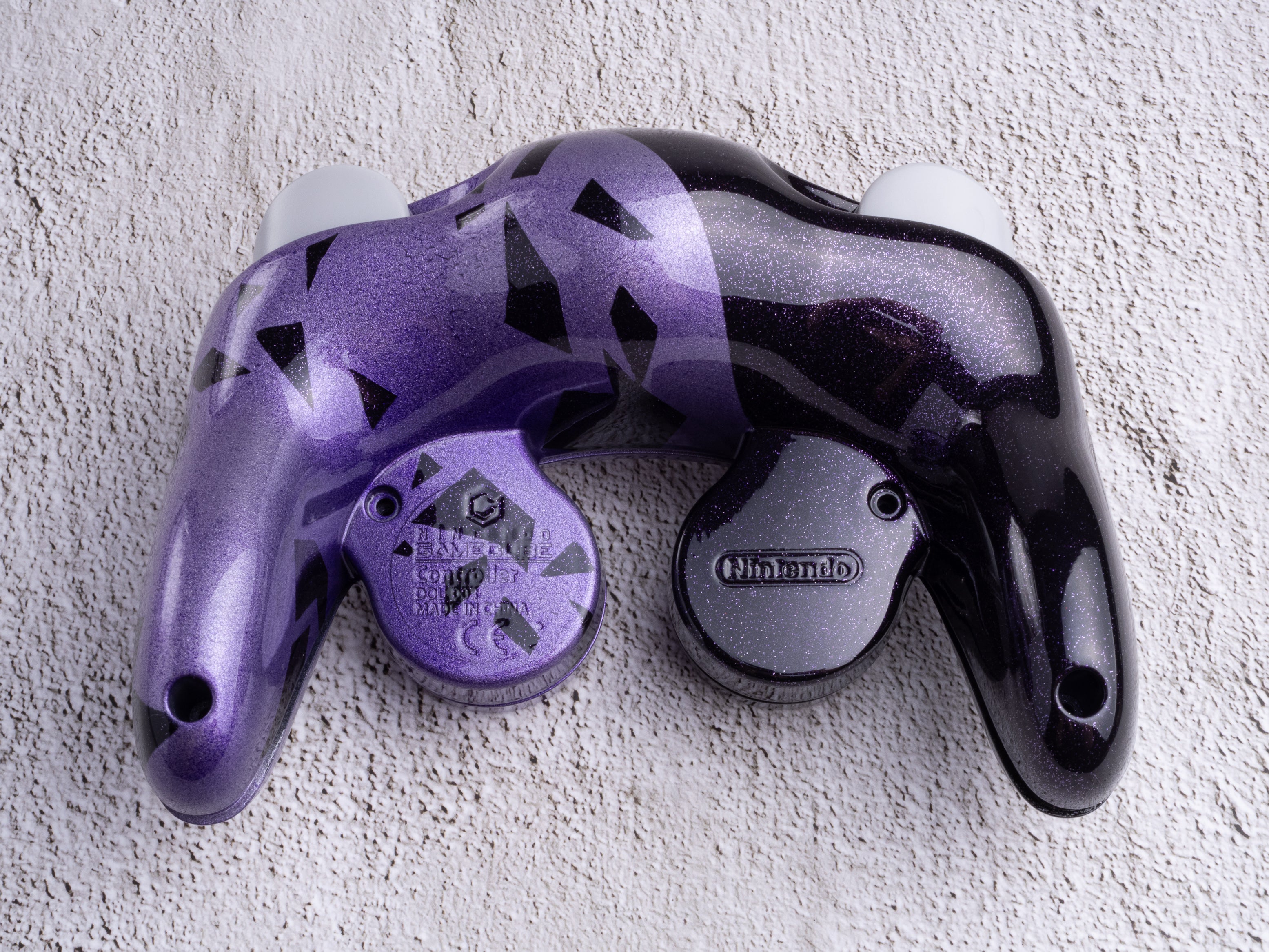Purple Shatter - Custom Painted GameCube Controller