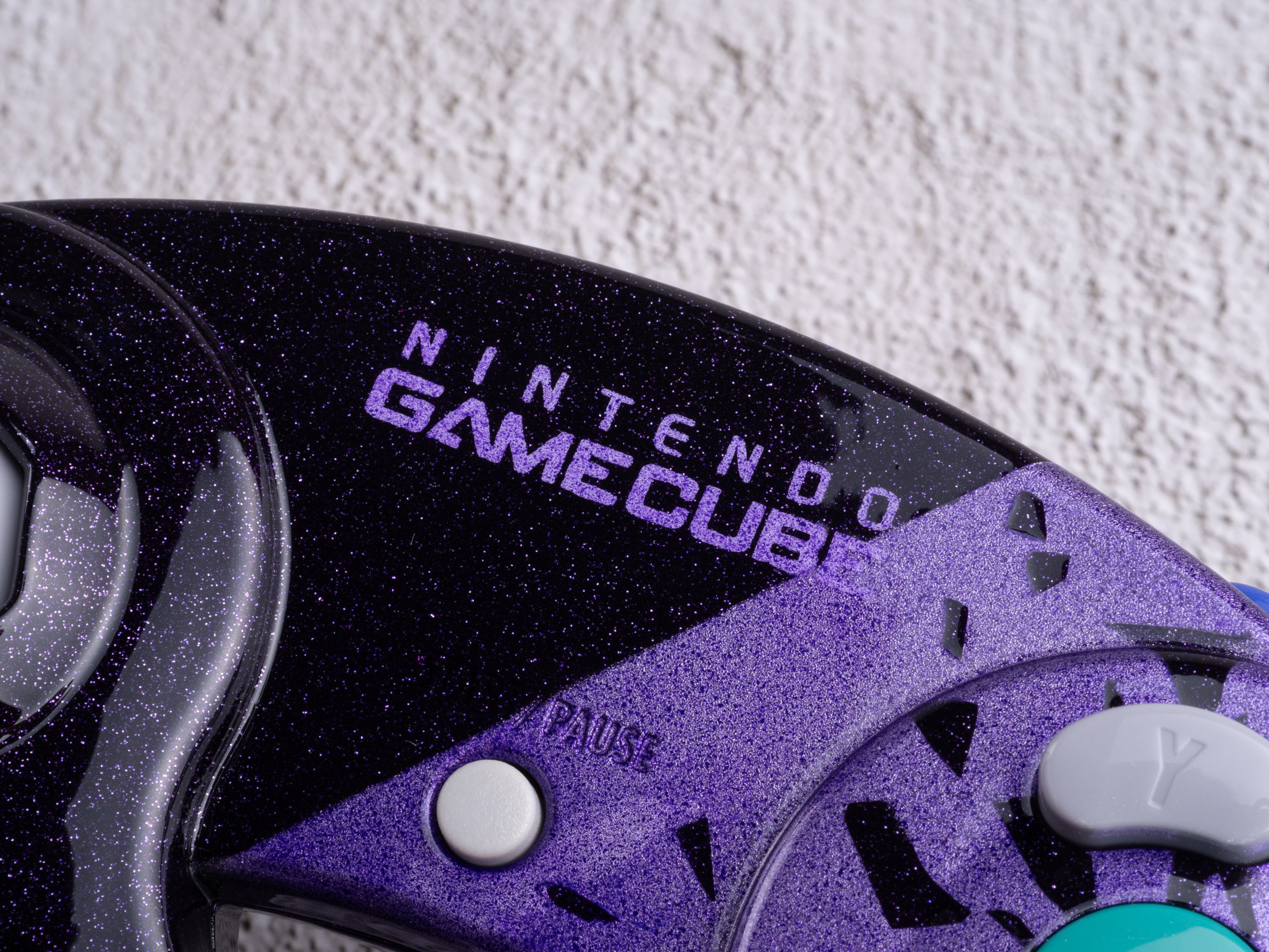 Purple Shatter - Custom Painted GameCube Controller