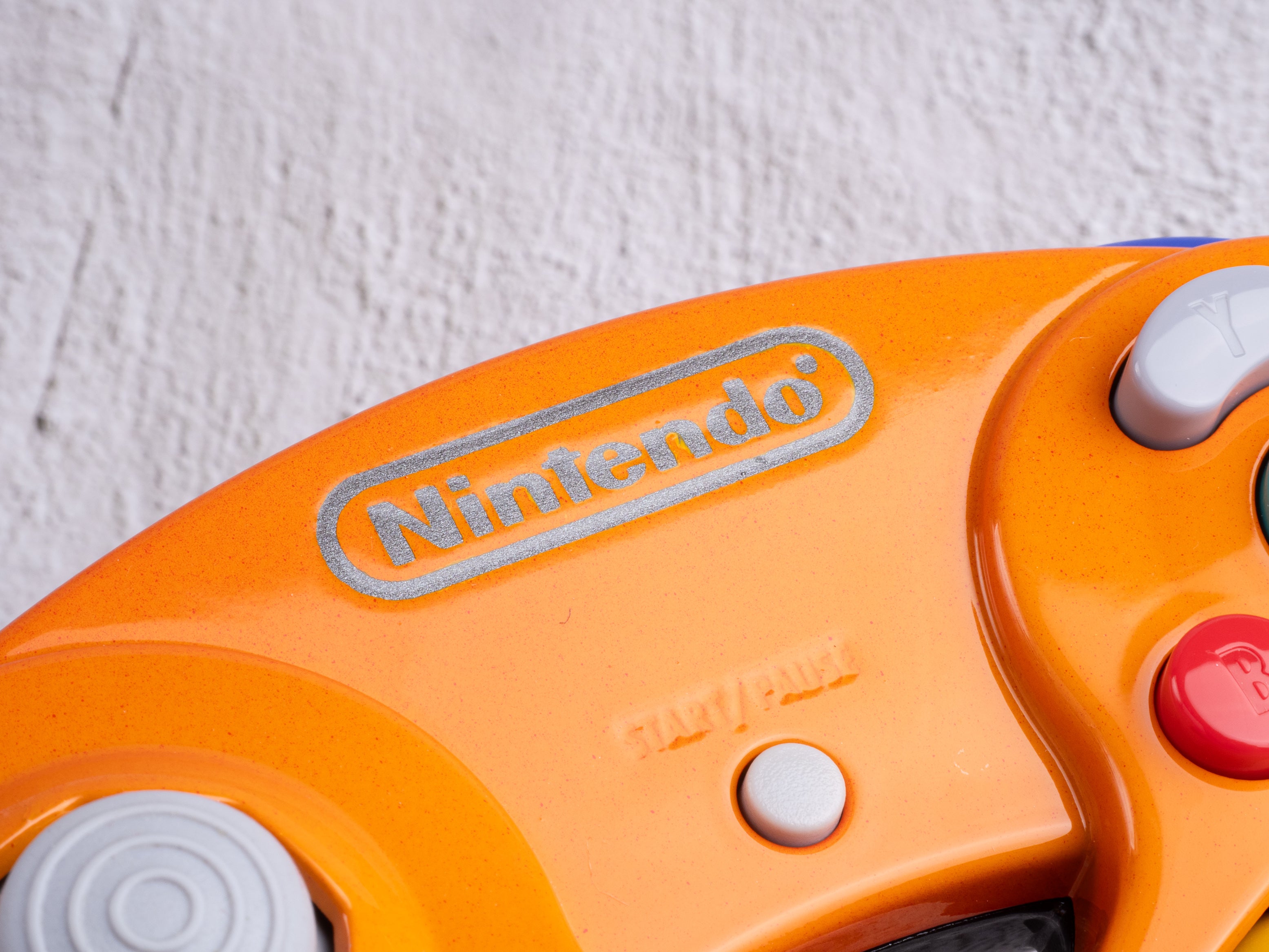 Orange and Silver - Custom Painted GameCube Controller