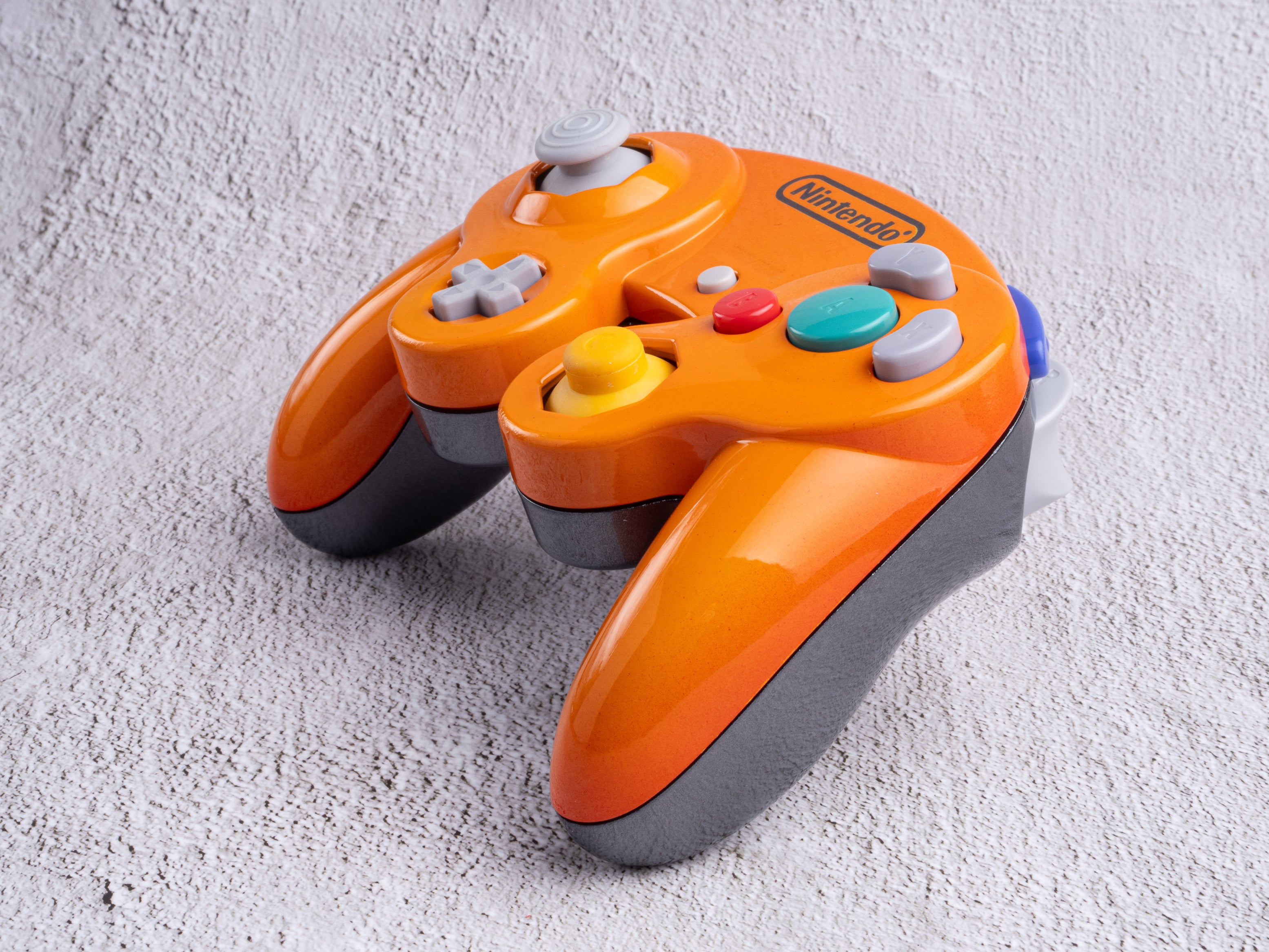Orange and Silver - Custom Painted GameCube Controller
