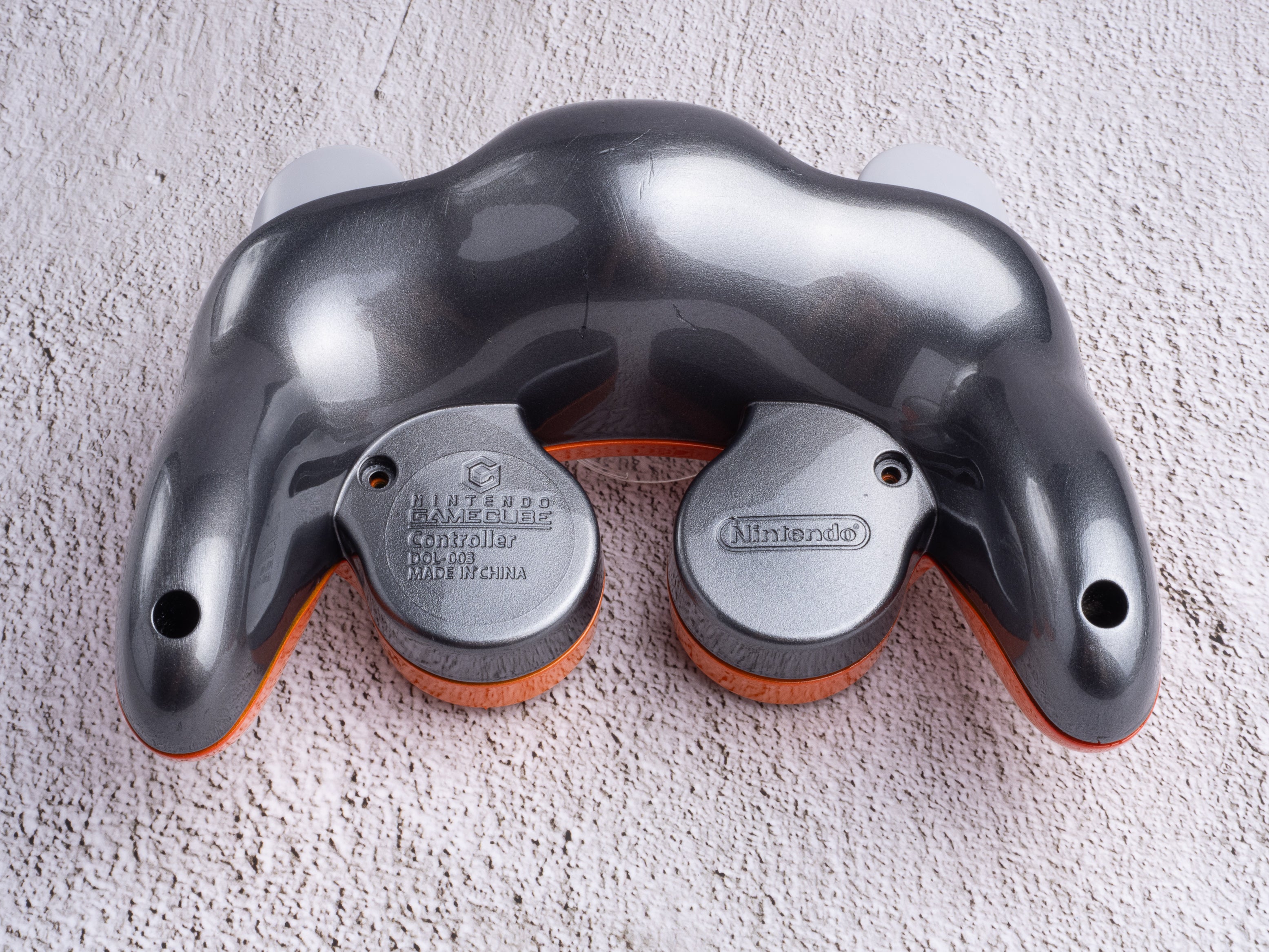 Orange and Silver - Custom Painted GameCube Controller