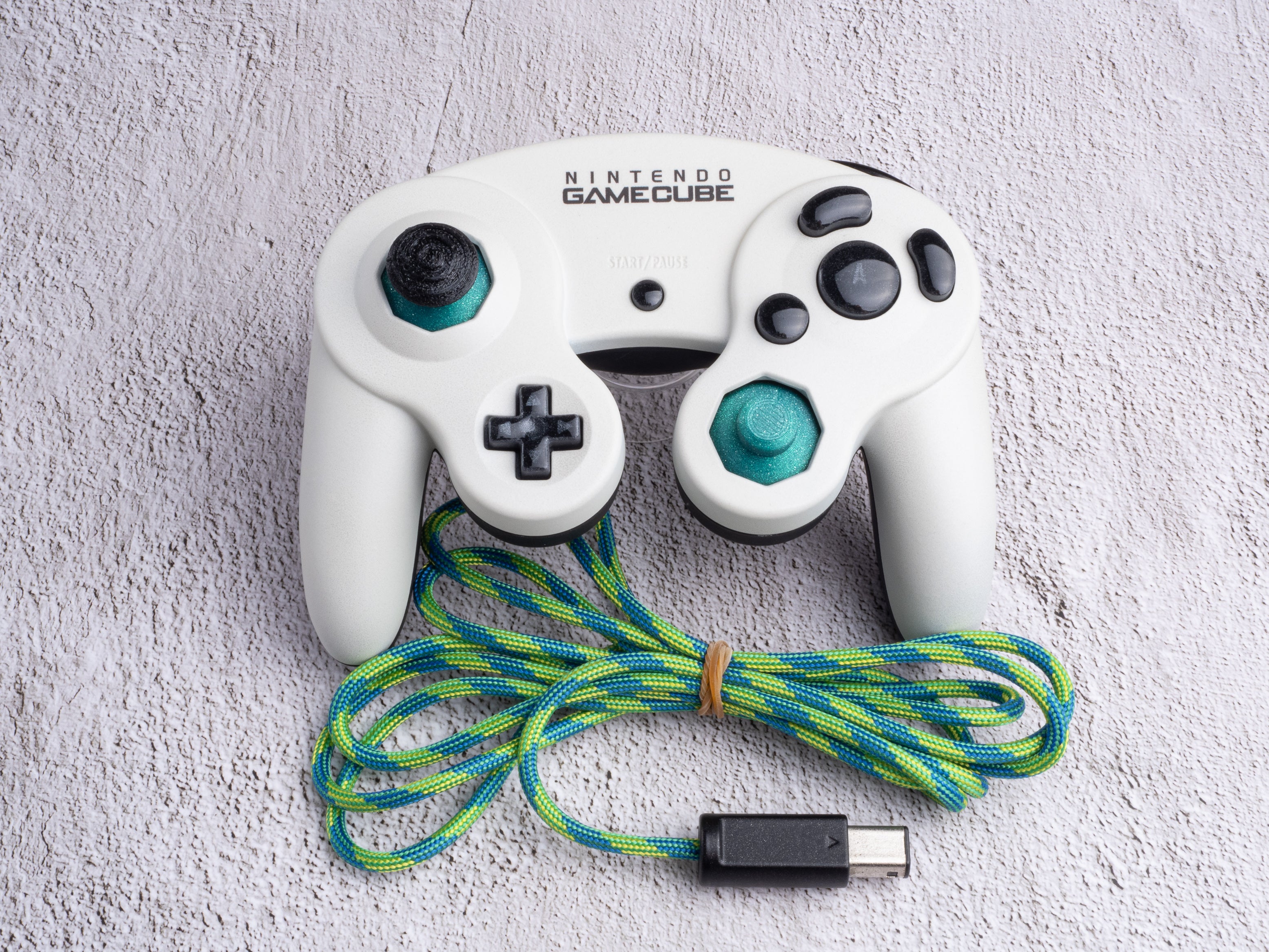 Black and White - Custom Painted GameCube Controller - Wired T3