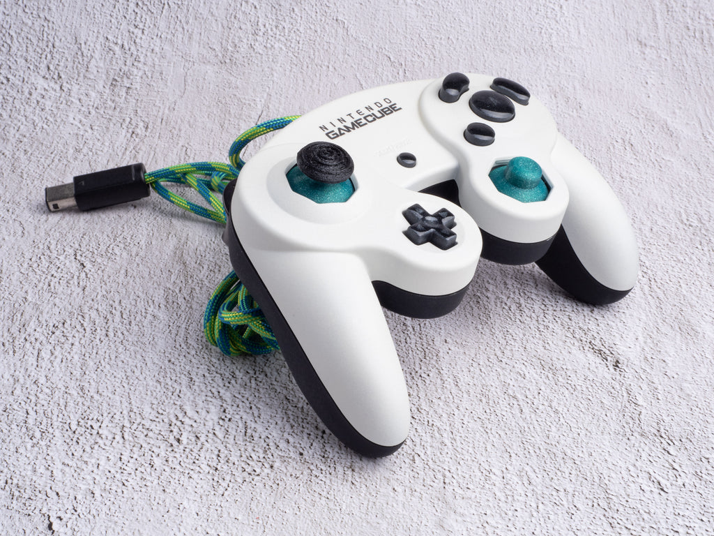 Black and White - Custom Painted GameCube Controller - Wired T3