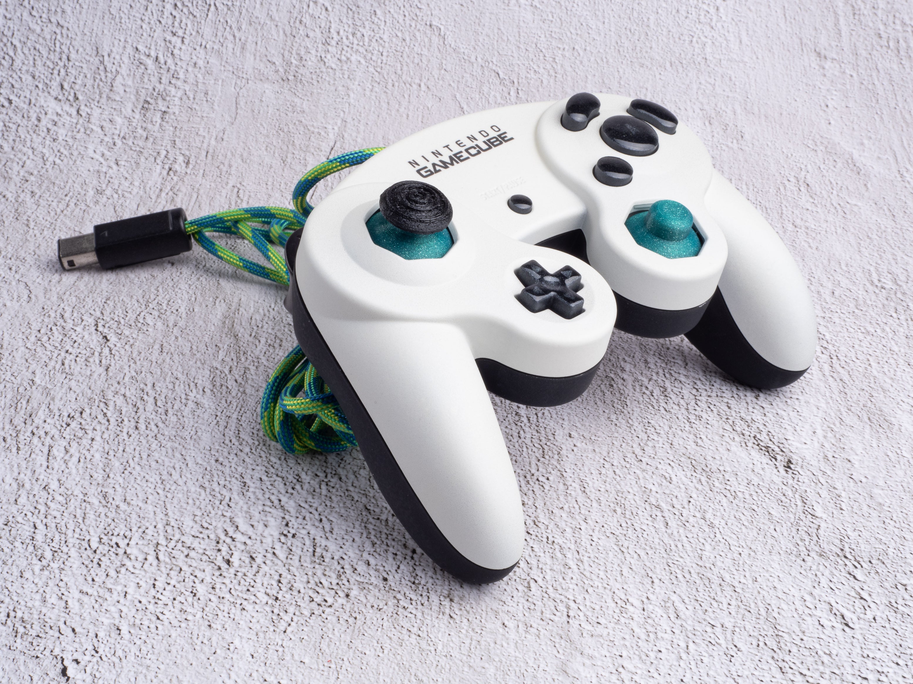 Black and White - Custom Painted GameCube Controller - Wired T3