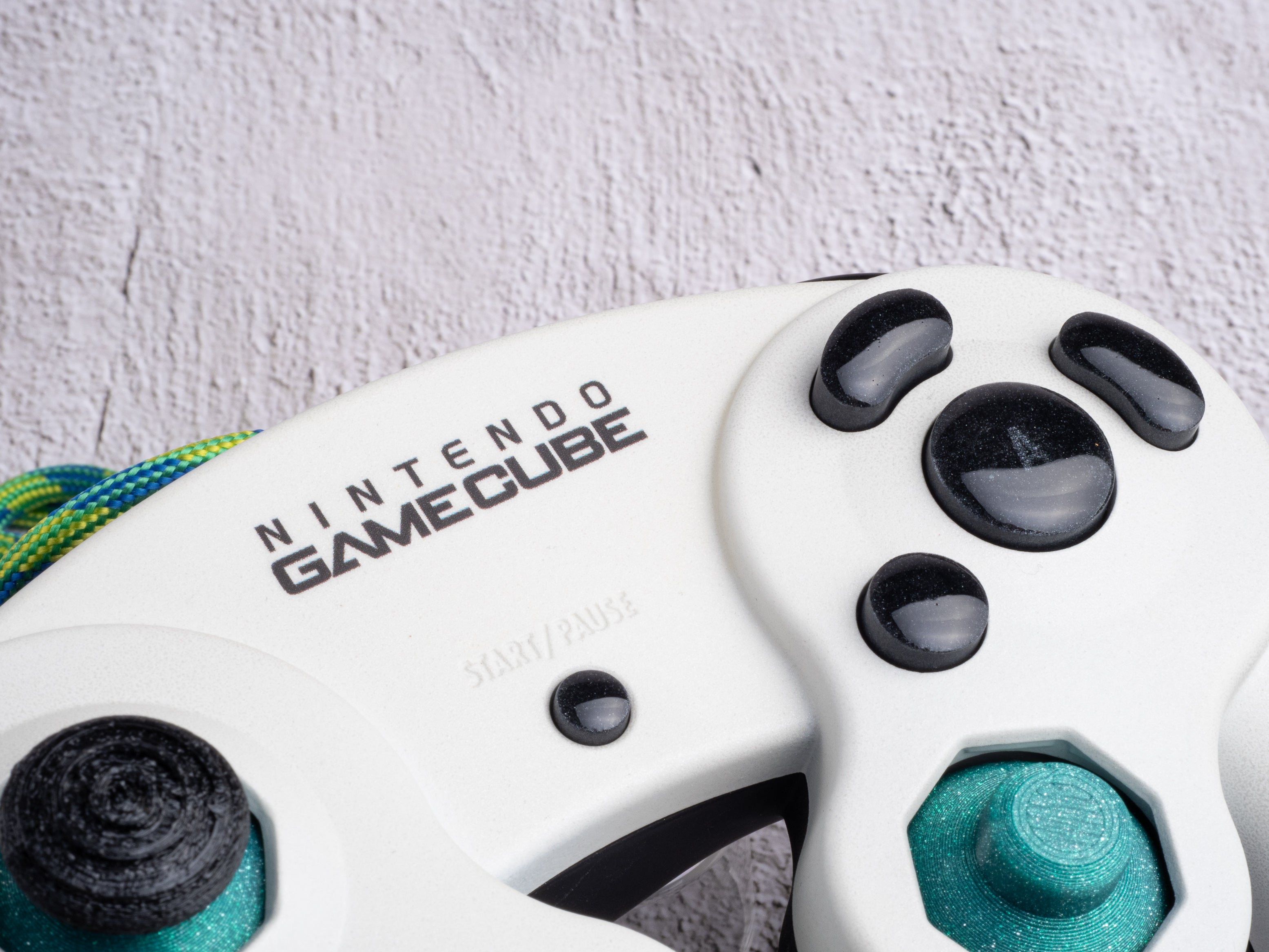 Black and White - Custom Painted GameCube Controller - Wired T3