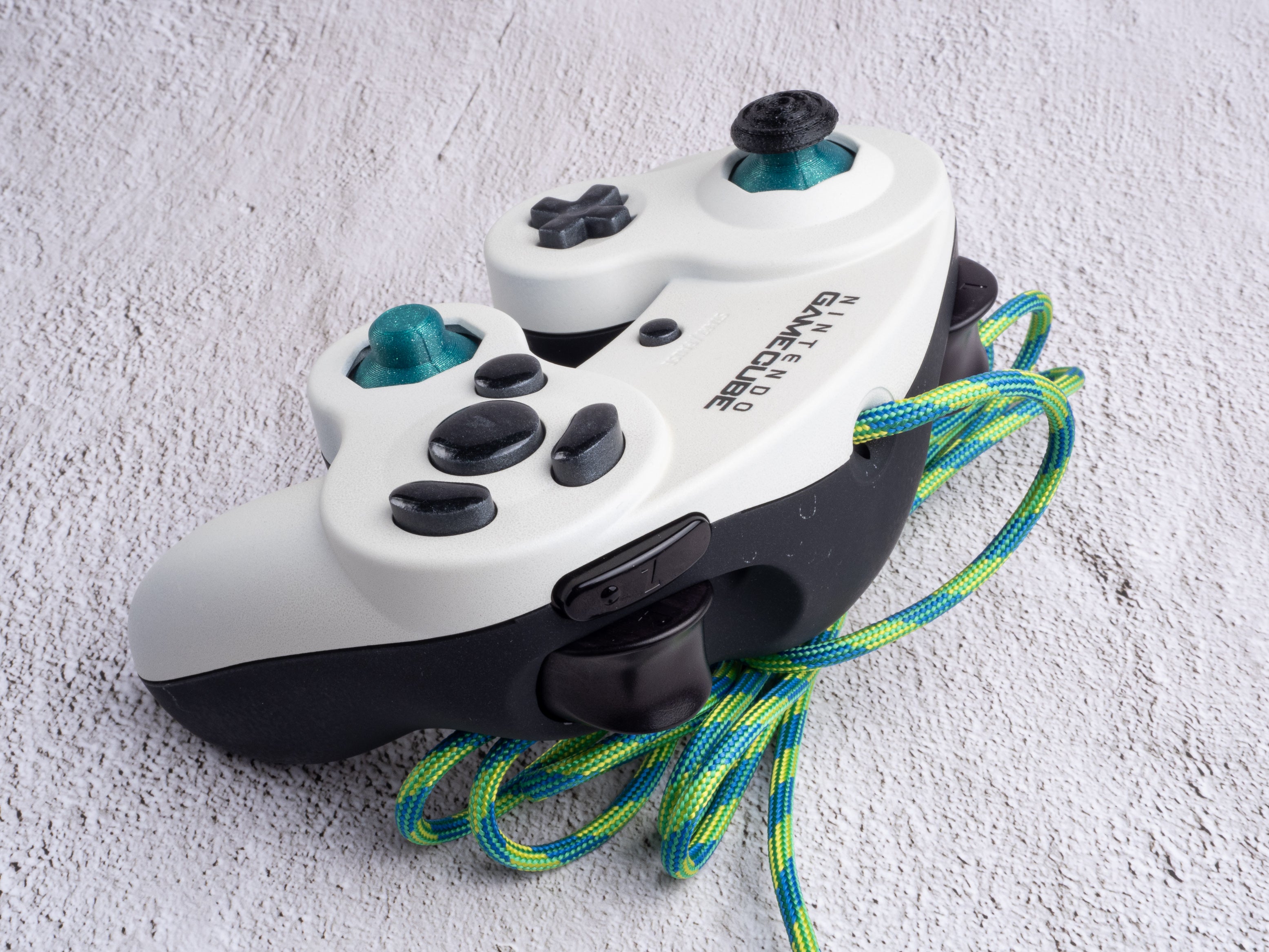 Black and White - Custom Painted GameCube Controller - Wired T3