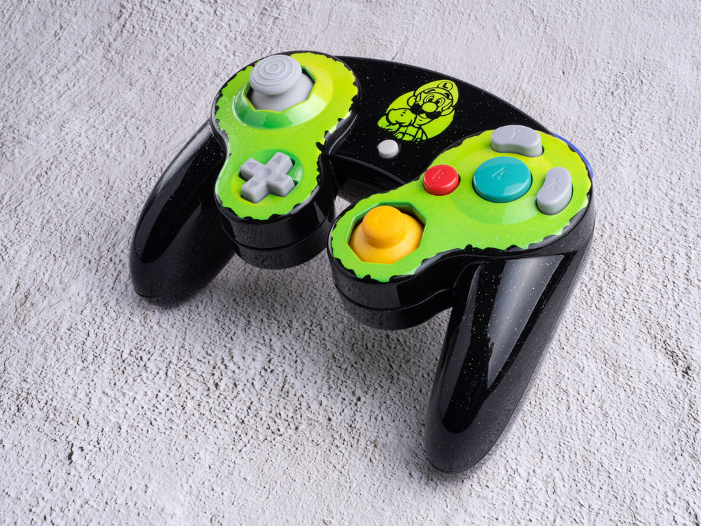 Luigi - Custom Painted GameCube Controller