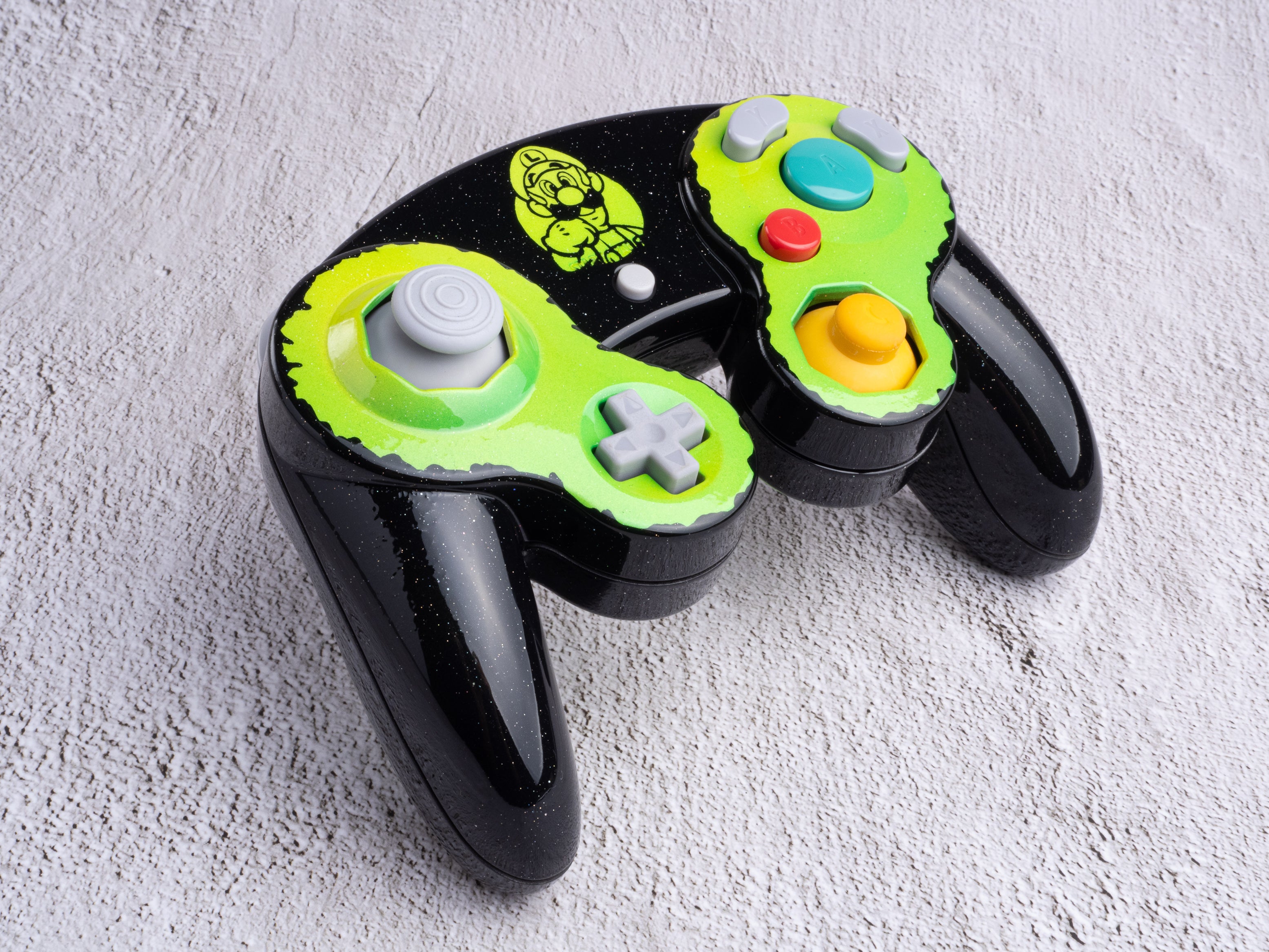 Luigi - Custom Painted GameCube Controller