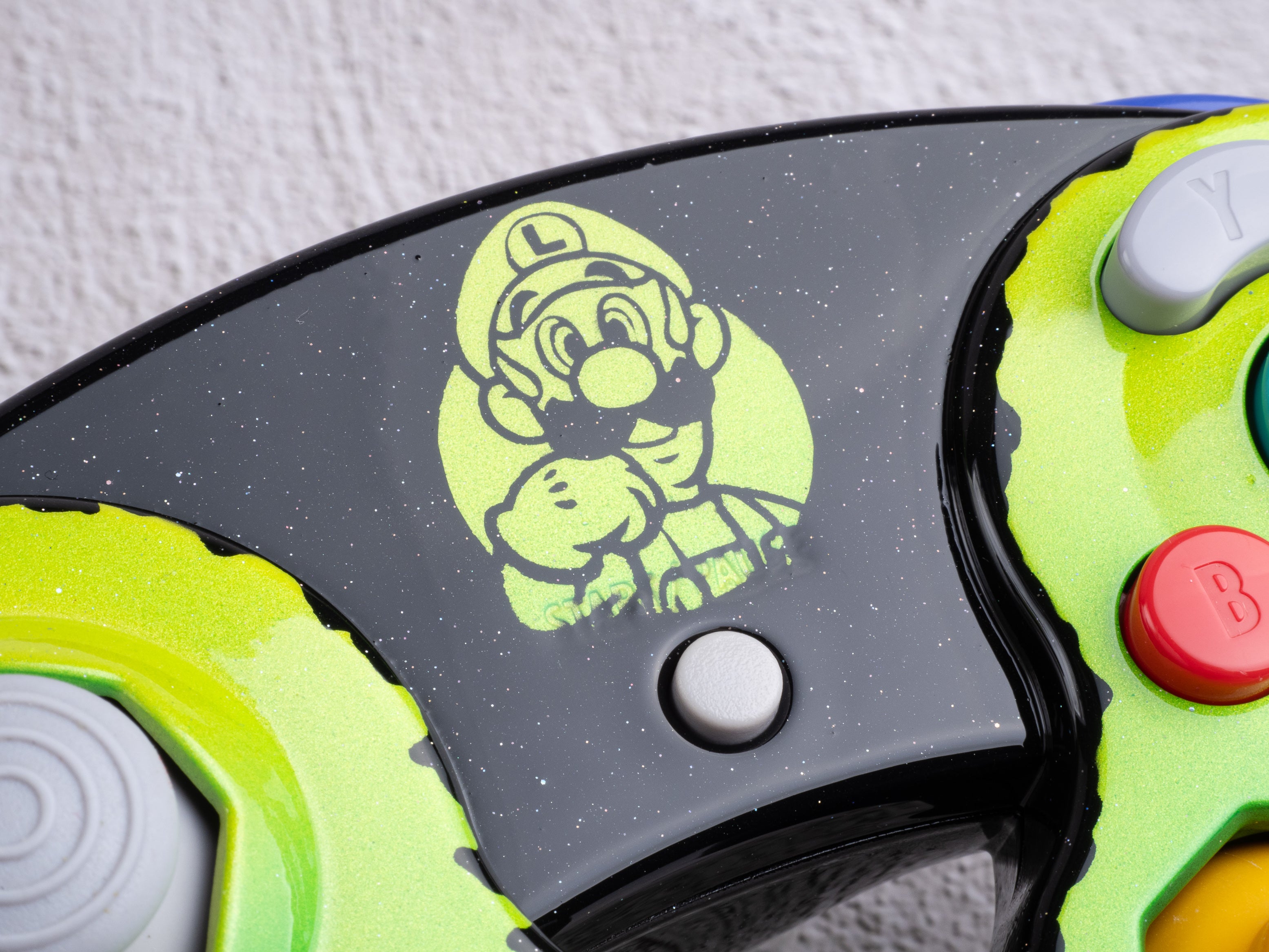 Luigi - Custom Painted GameCube Controller