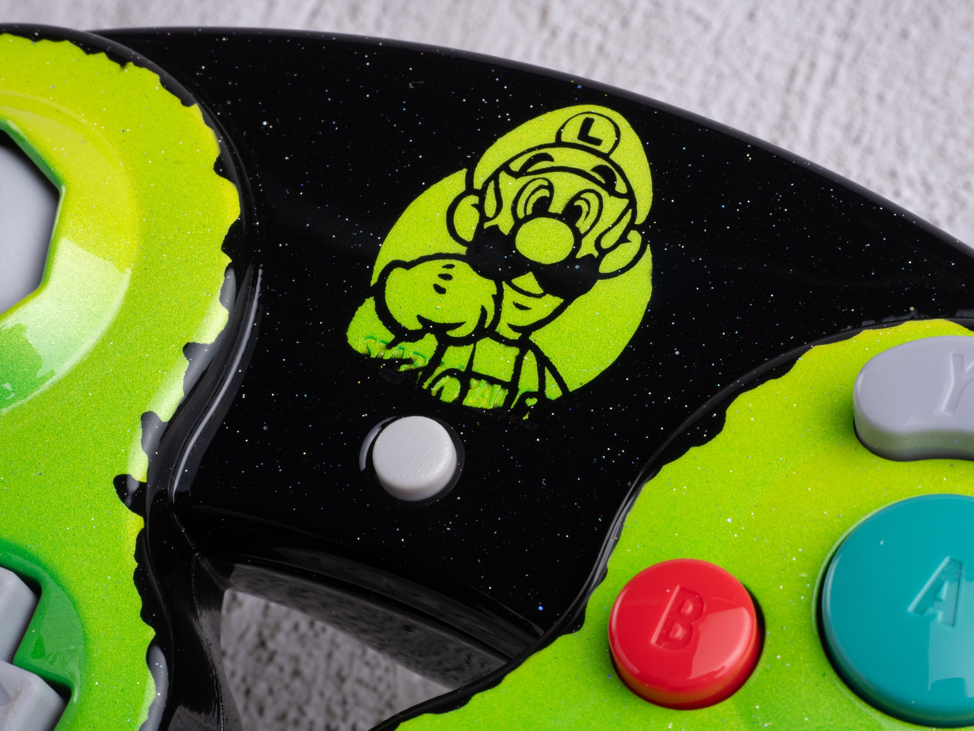 Luigi - Custom Painted GameCube Controller