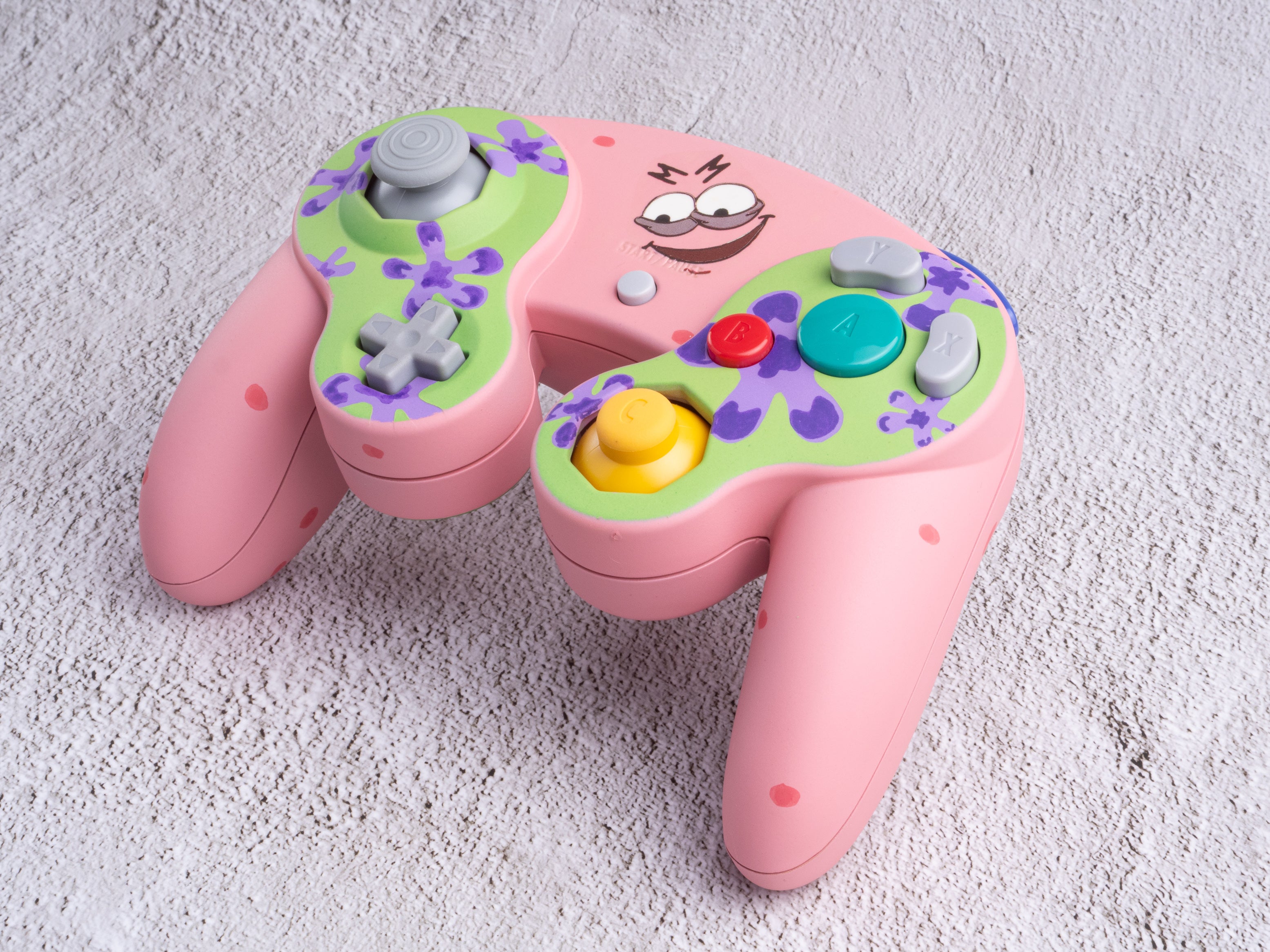 Evil Patrick - Custom Painted GameCube Controller
