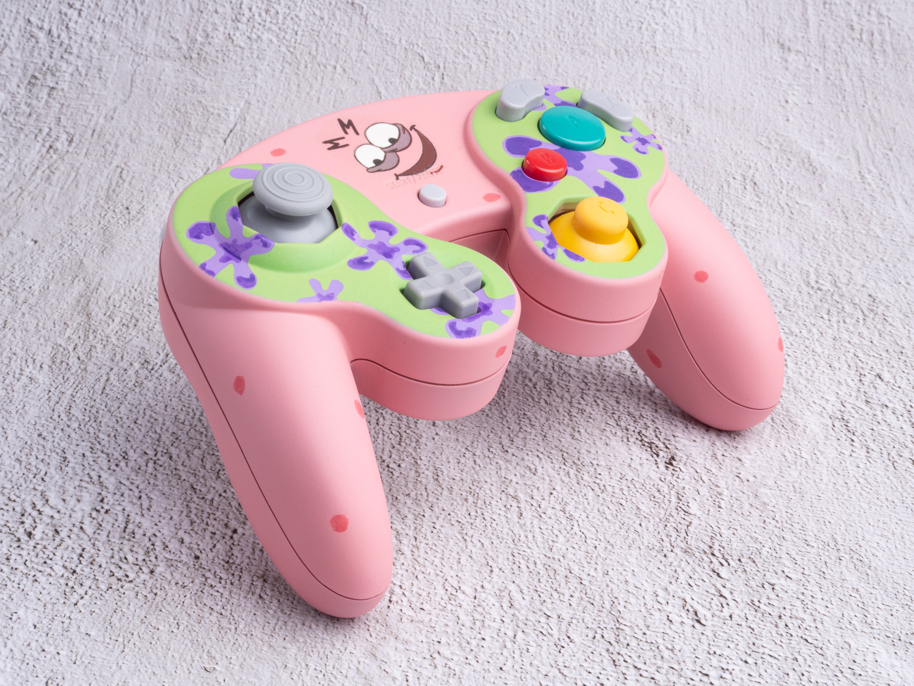 Evil Patrick - Custom Painted GameCube Controller