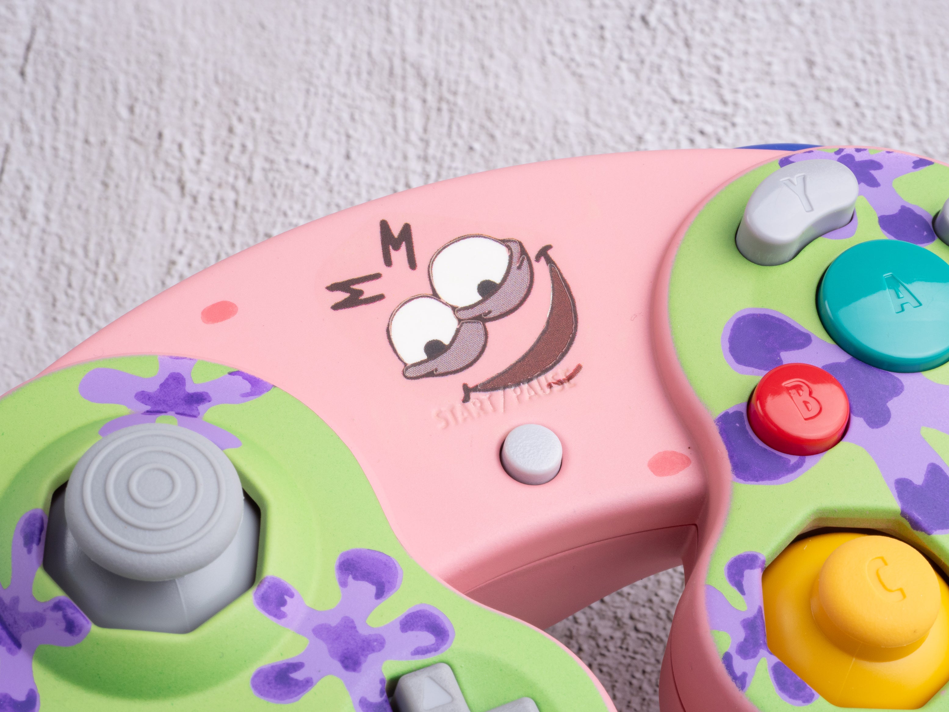 Evil Patrick - Custom Painted GameCube Controller