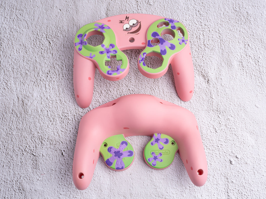 Evil Patrick - Custom Painted GameCube Controller