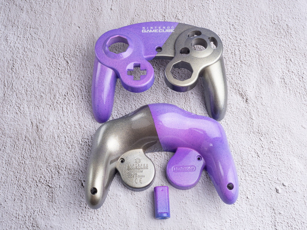 Purple & Gold - Custom Painted GameCube Controller