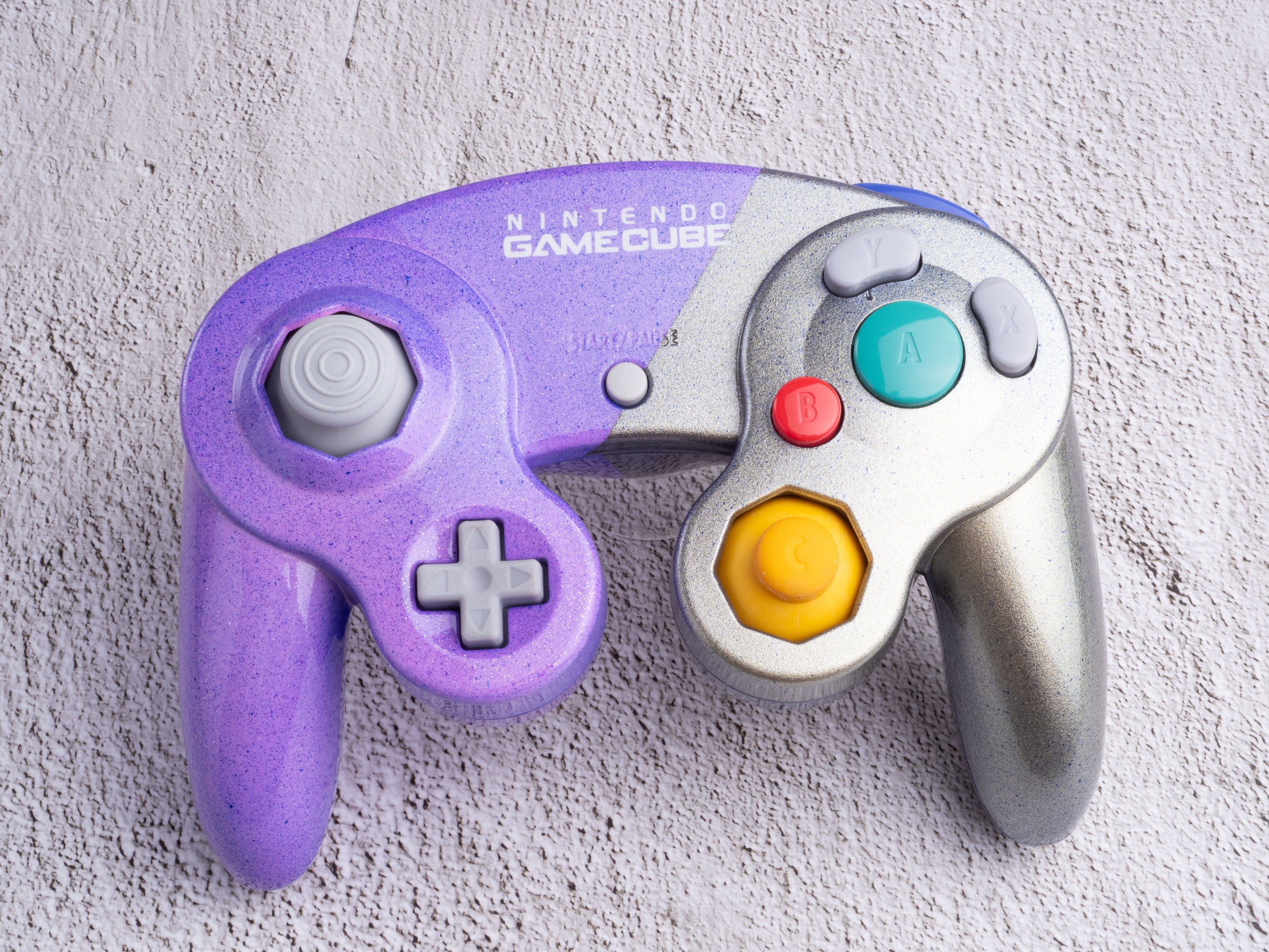 Purple & Gold - Custom Painted GameCube Controller