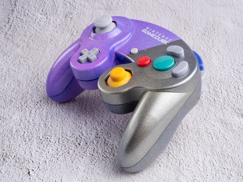 Purple & Gold - Custom Painted GameCube Controller