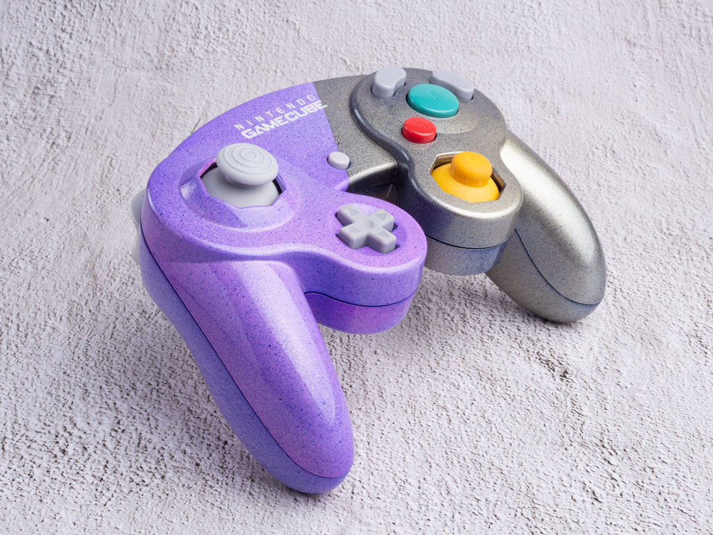 Purple & Gold - Custom Painted GameCube Controller