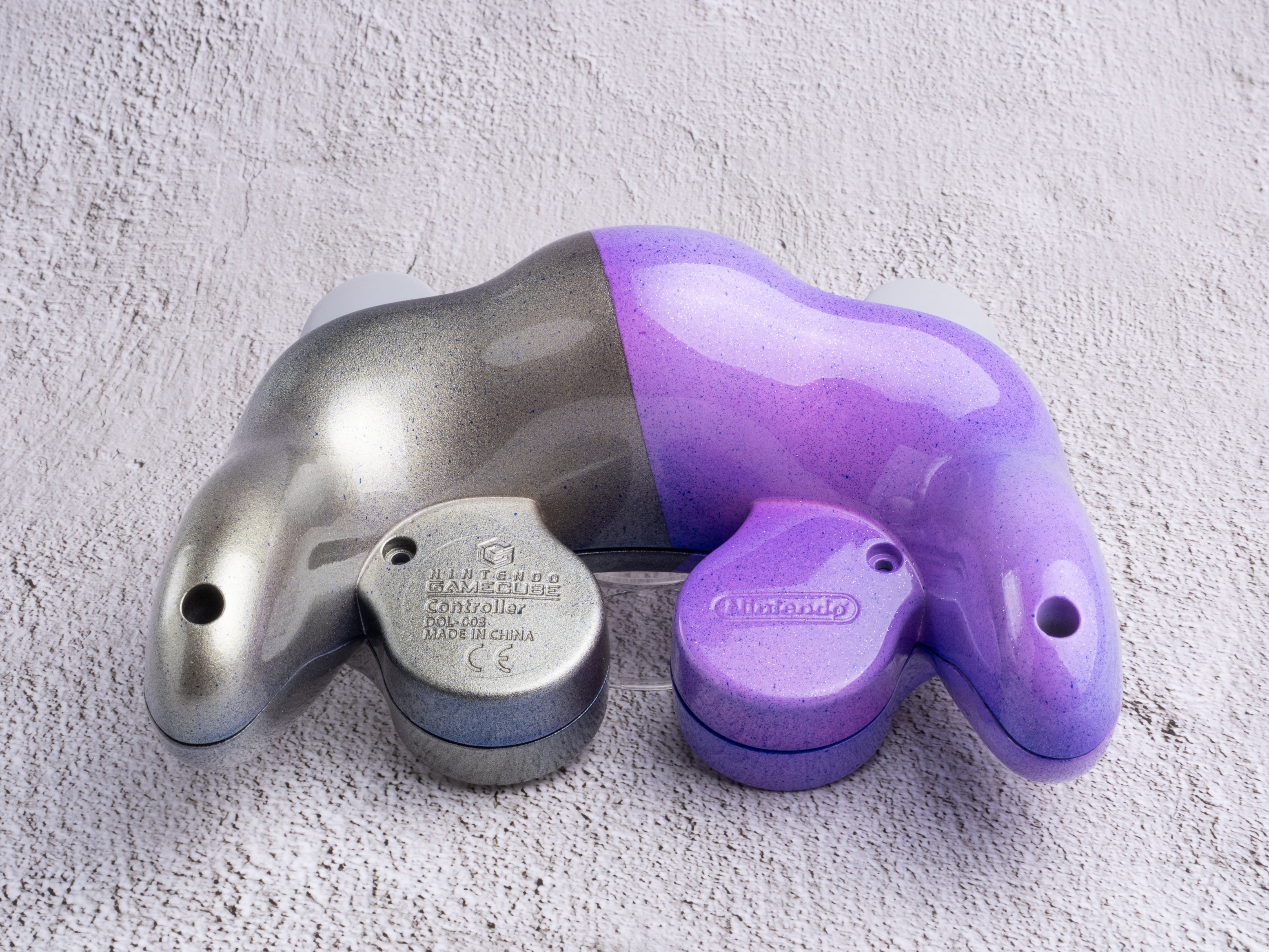 Purple & Gold - Custom Painted GameCube Controller